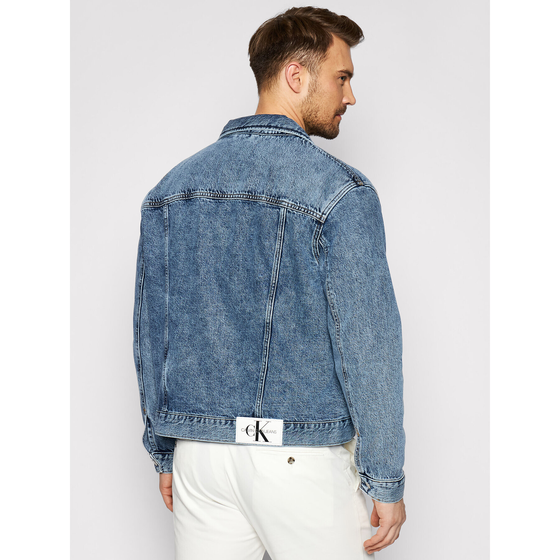 Calvin Klein Jeans Geacă de blugi J30J317758 Albastru Regular Fit - Pled.ro