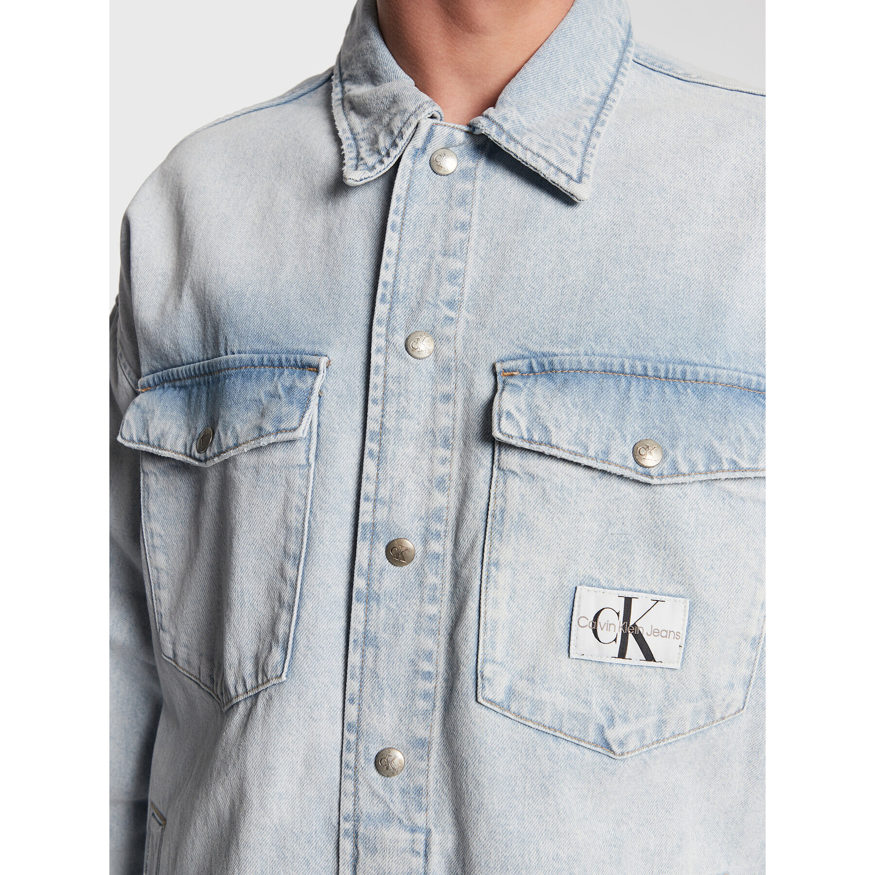 Calvin Klein Jeans Geacă de blugi J30J322383 Albastru Oversize - Pled.ro