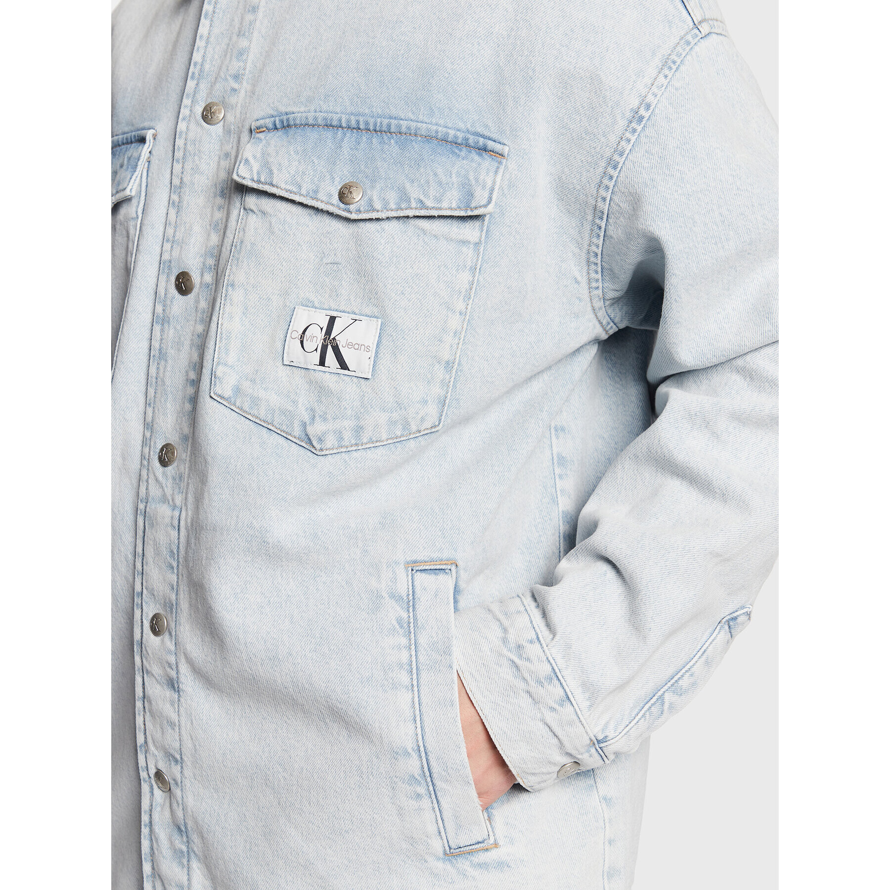 Calvin Klein Jeans Geacă de blugi J30J322383 Albastru Oversize - Pled.ro