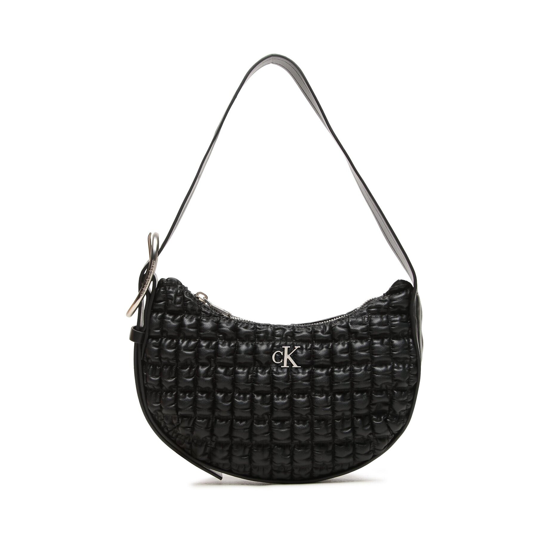 Calvin Klein Jeans Geantă Crescent Buckle Sholuder Bag K60K611037 Negru - Pled.ro