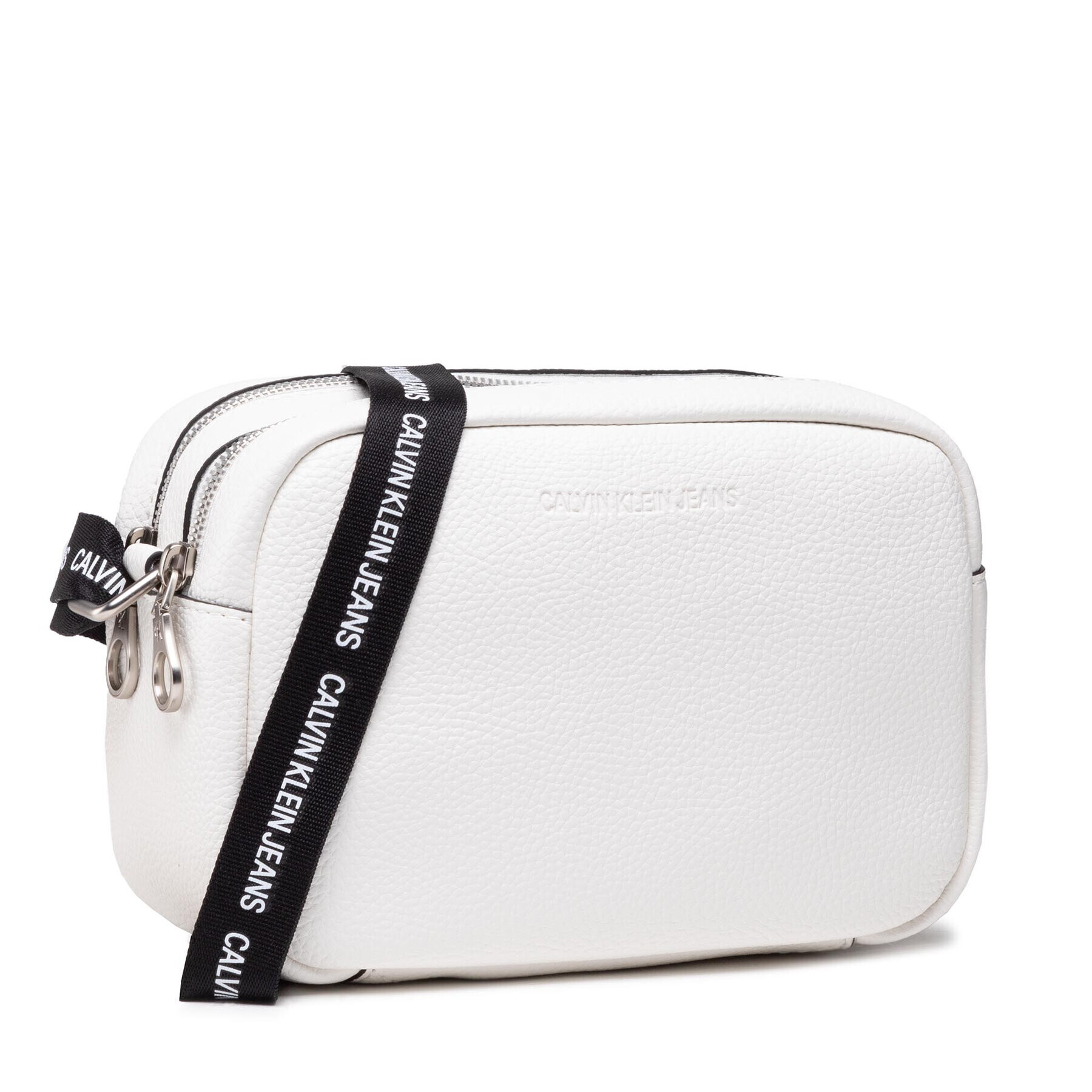 Calvin Klein Jeans Geantă Double Zip Camera Bag K60K608233 Alb - Pled.ro