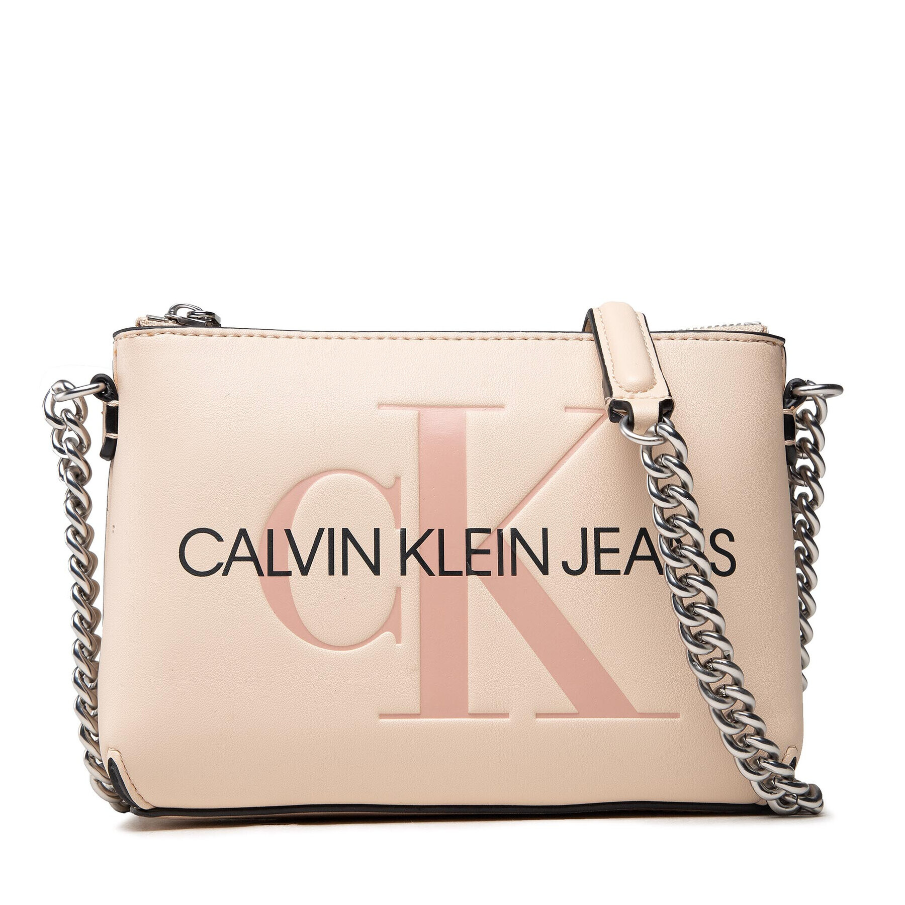 Calvin Klein Jeans Geantă Sculpted Camera Pouch W/Cha Mono K60K608688 Bej - Pled.ro