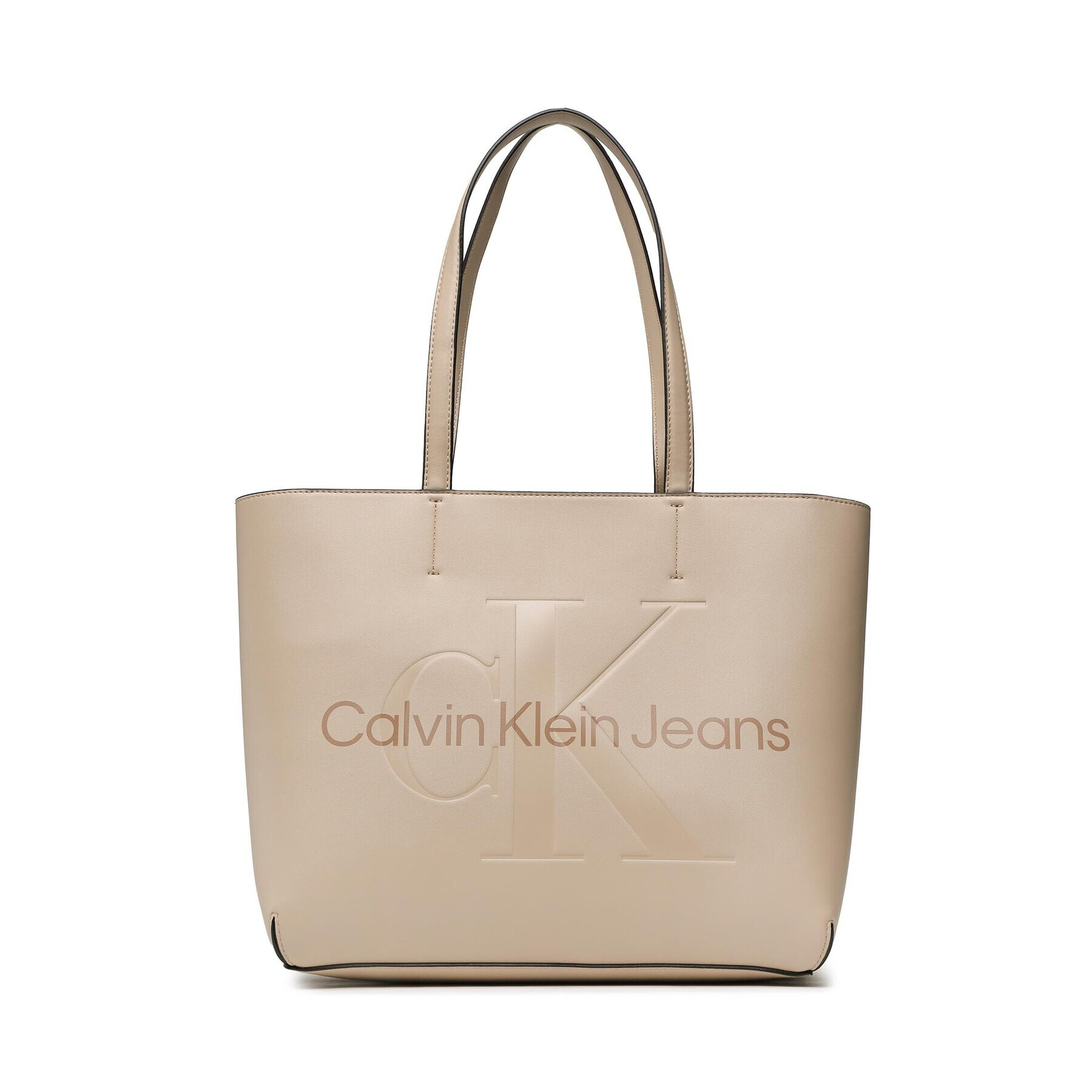 Calvin Klein Jeans Geantă Sculpted Shopper29 Mono K60K610276 Bej - Pled.ro