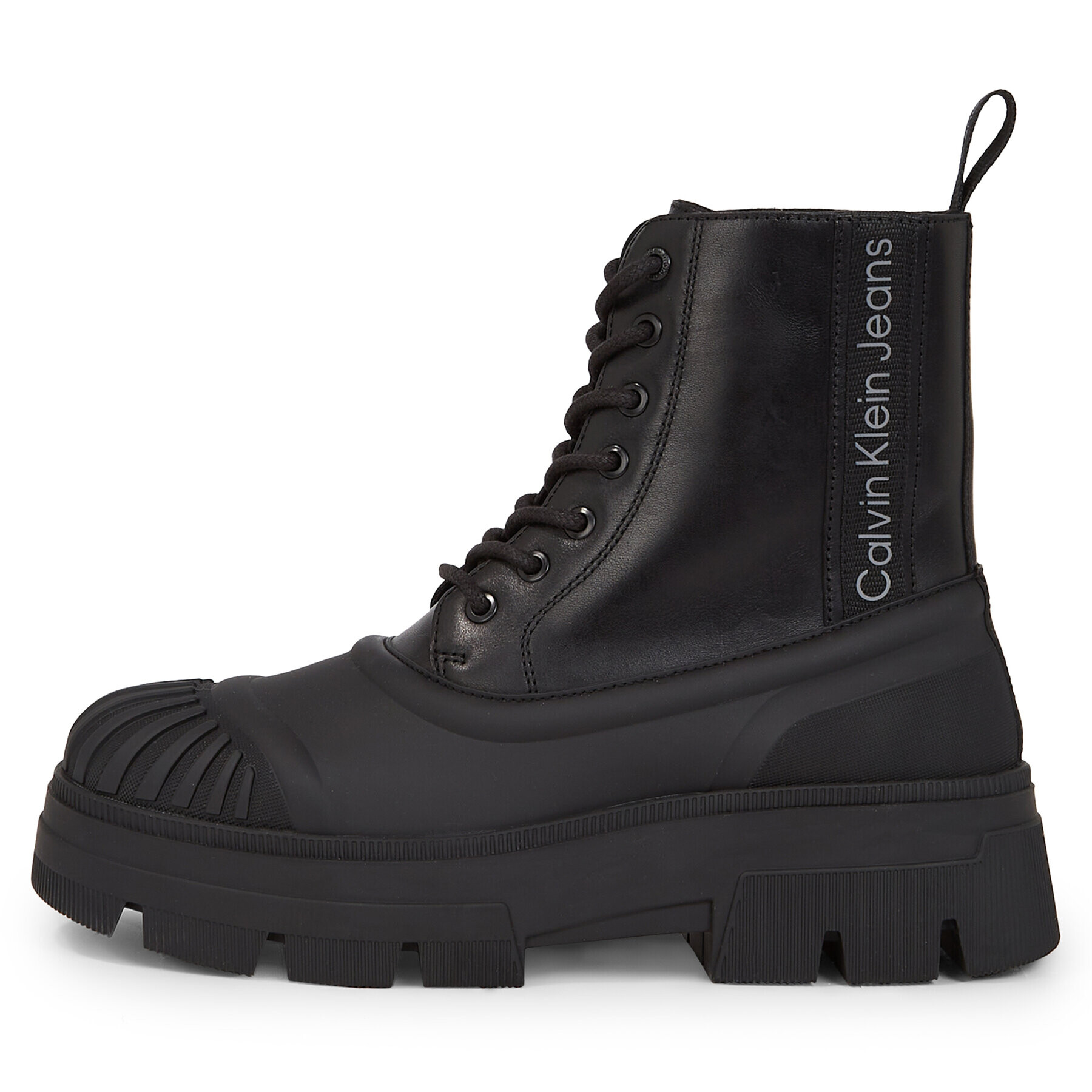 Calvin Klein Jeans Ghete Chunky Combat Lace Up Boot YM0YM00814 Negru - Pled.ro