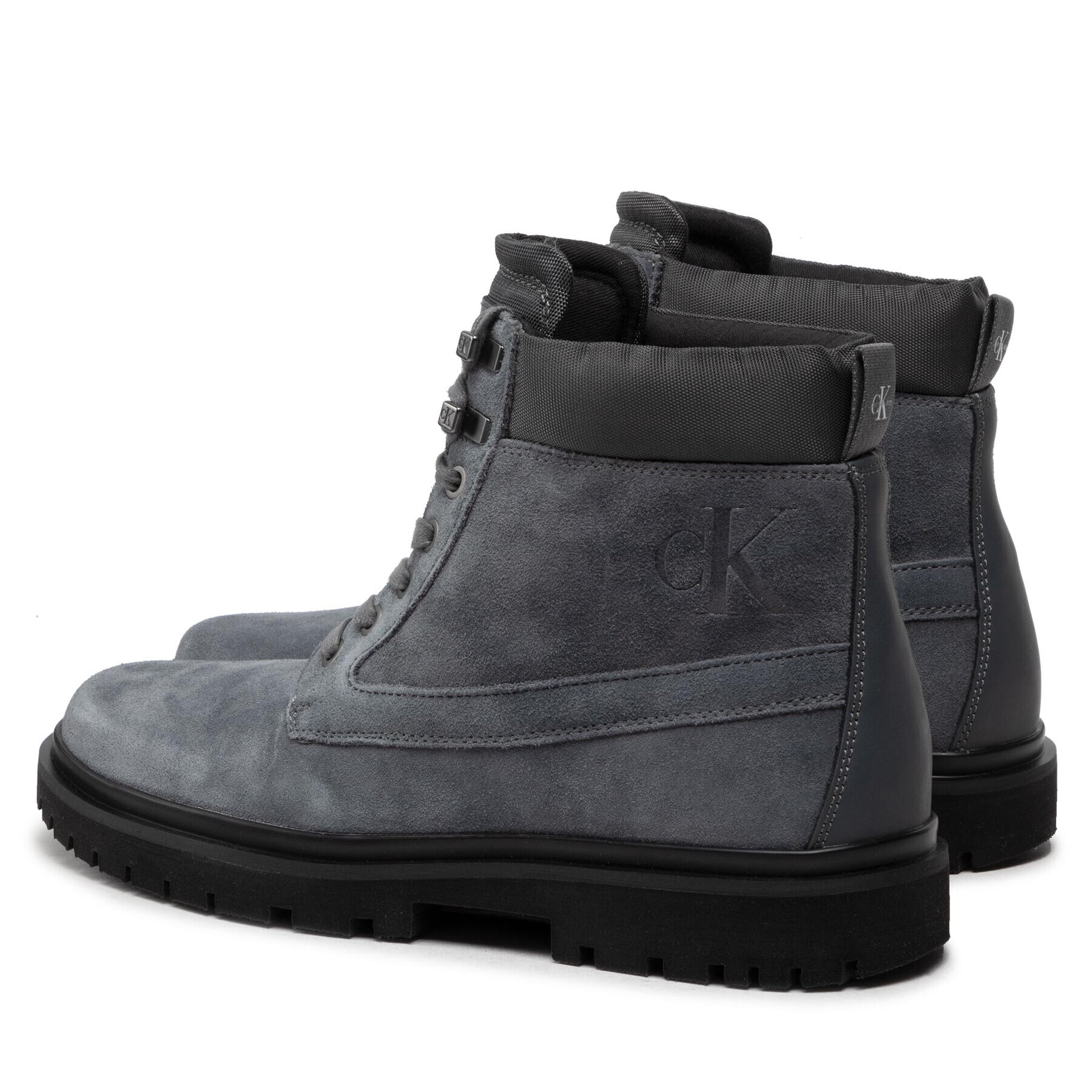 Calvin Klein Jeans Ghete Lug Mid Laceup Boot Hike YM0YM00270 Gri - Pled.ro