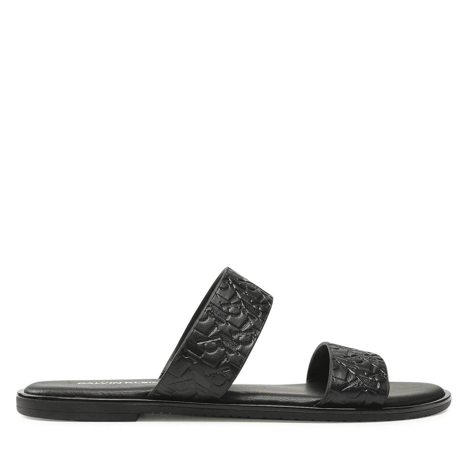 Calvin Klein Jeans Șlapi Flat Sandal Twostraps Em Pa-Pl YW0YW00141 Negru - Pled.ro