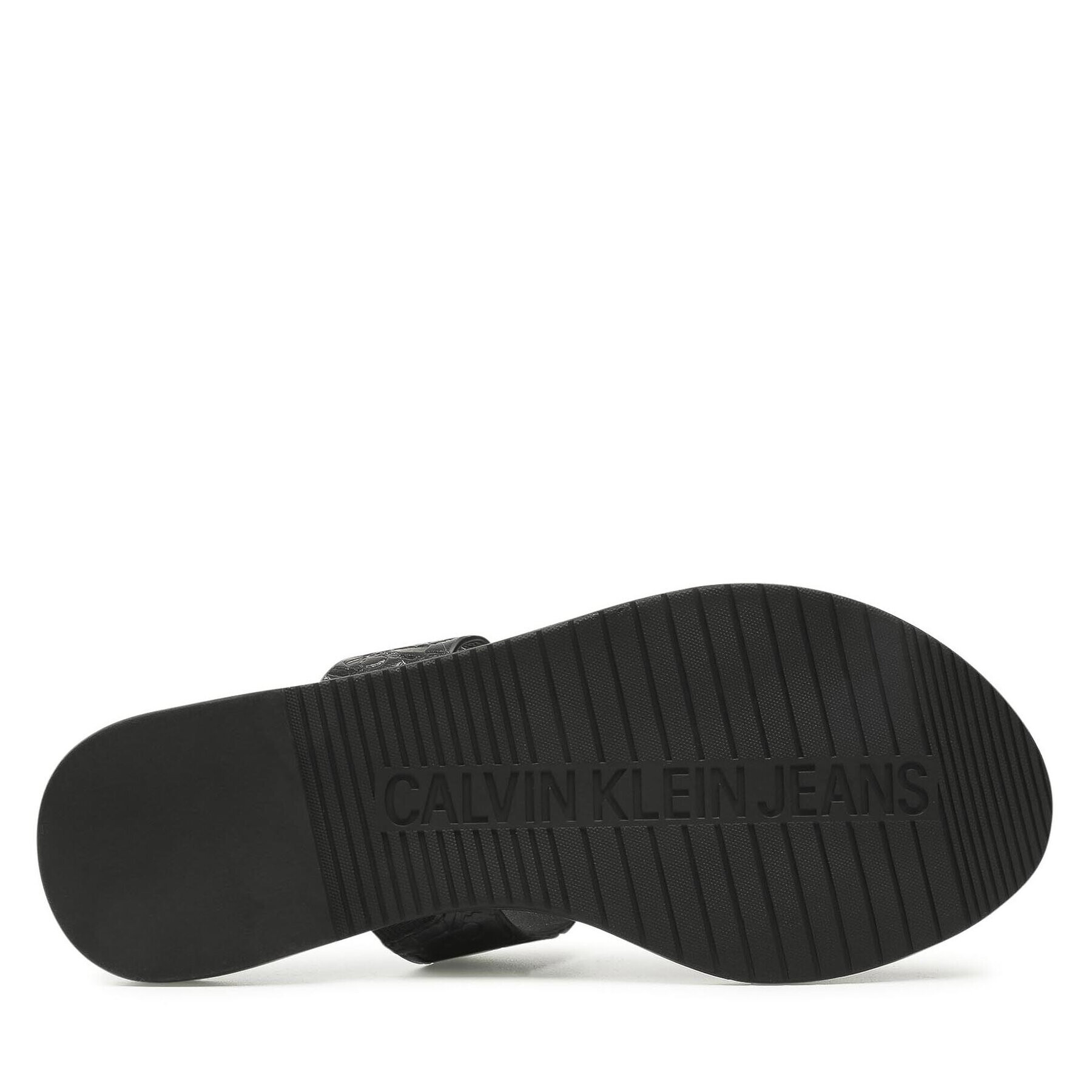 Calvin Klein Jeans Șlapi Flat Sandal Twostraps Em Pa-Pl YW0YW00141 Negru - Pled.ro