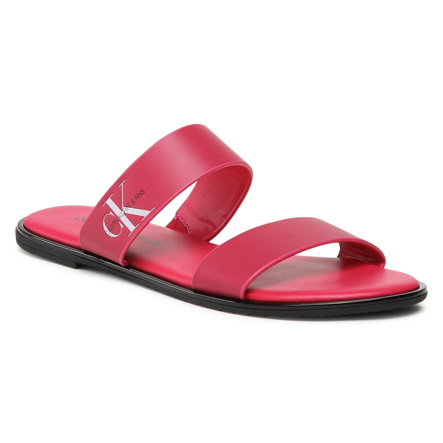 Calvin Klein Jeans Șlapi Flat YW0YW00026 Roz - Pled.ro