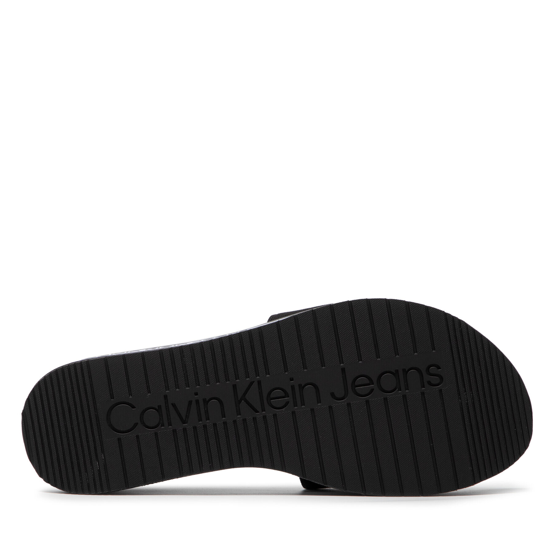 Calvin Klein Jeans Șlapi Flatform Sandal Slide YW0YW00563 Negru - Pled.ro