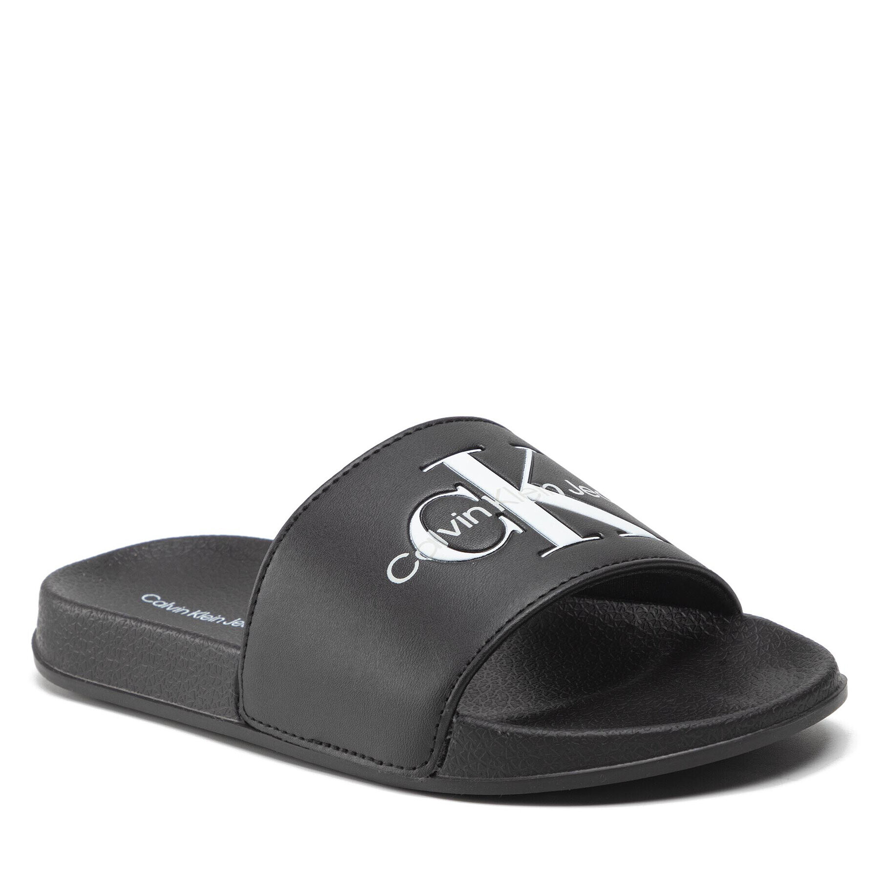 Calvin Klein Jeans Șlapi Logo Print Pool Slide V3B0-80160-1172 S Negru - Pled.ro