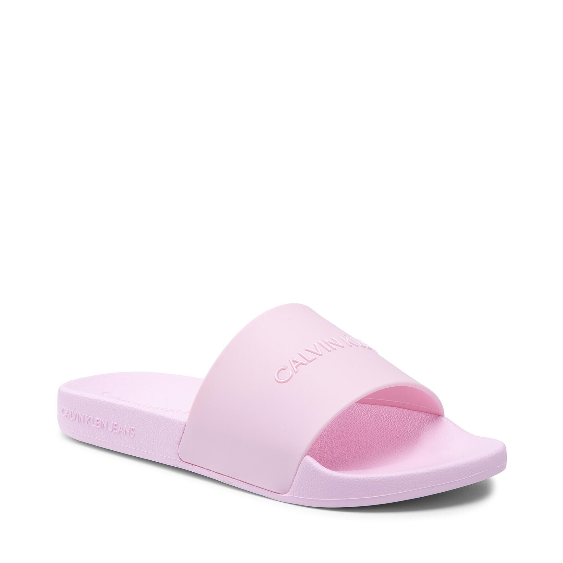 Calvin Klein Jeans Șlapi Slide Institutional Ck Tpu YW0YW00104 Roz - Pled.ro