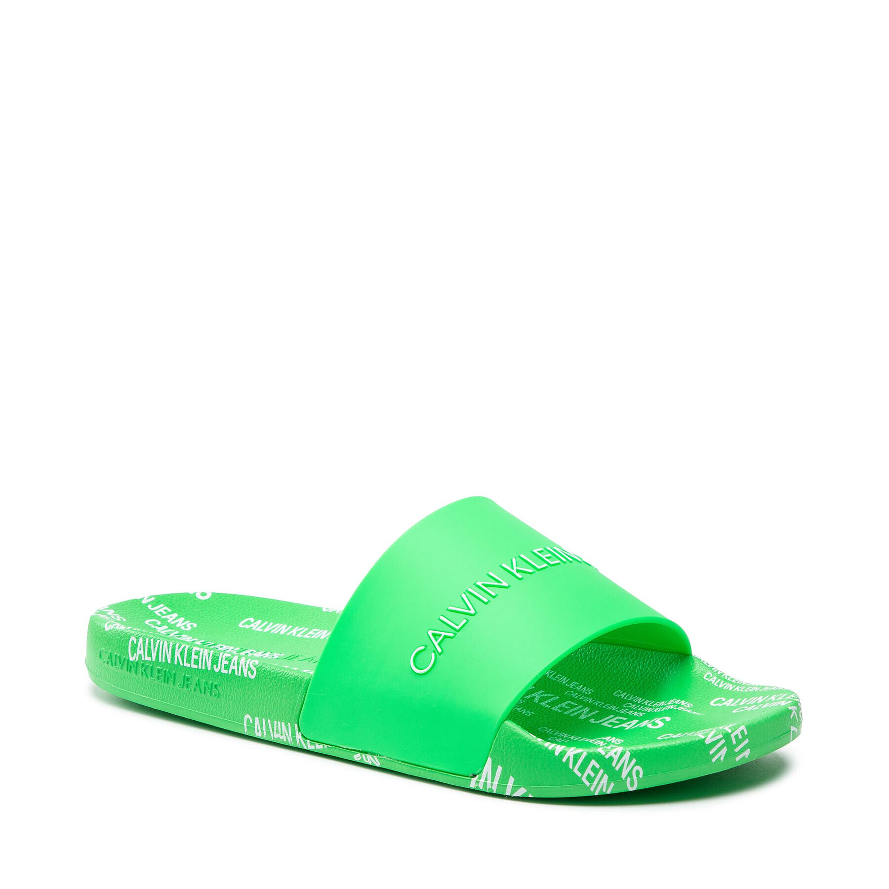 Calvin Klein Jeans Șlapi Slide Institutional Tpu YM0YM00074 Verde - Pled.ro