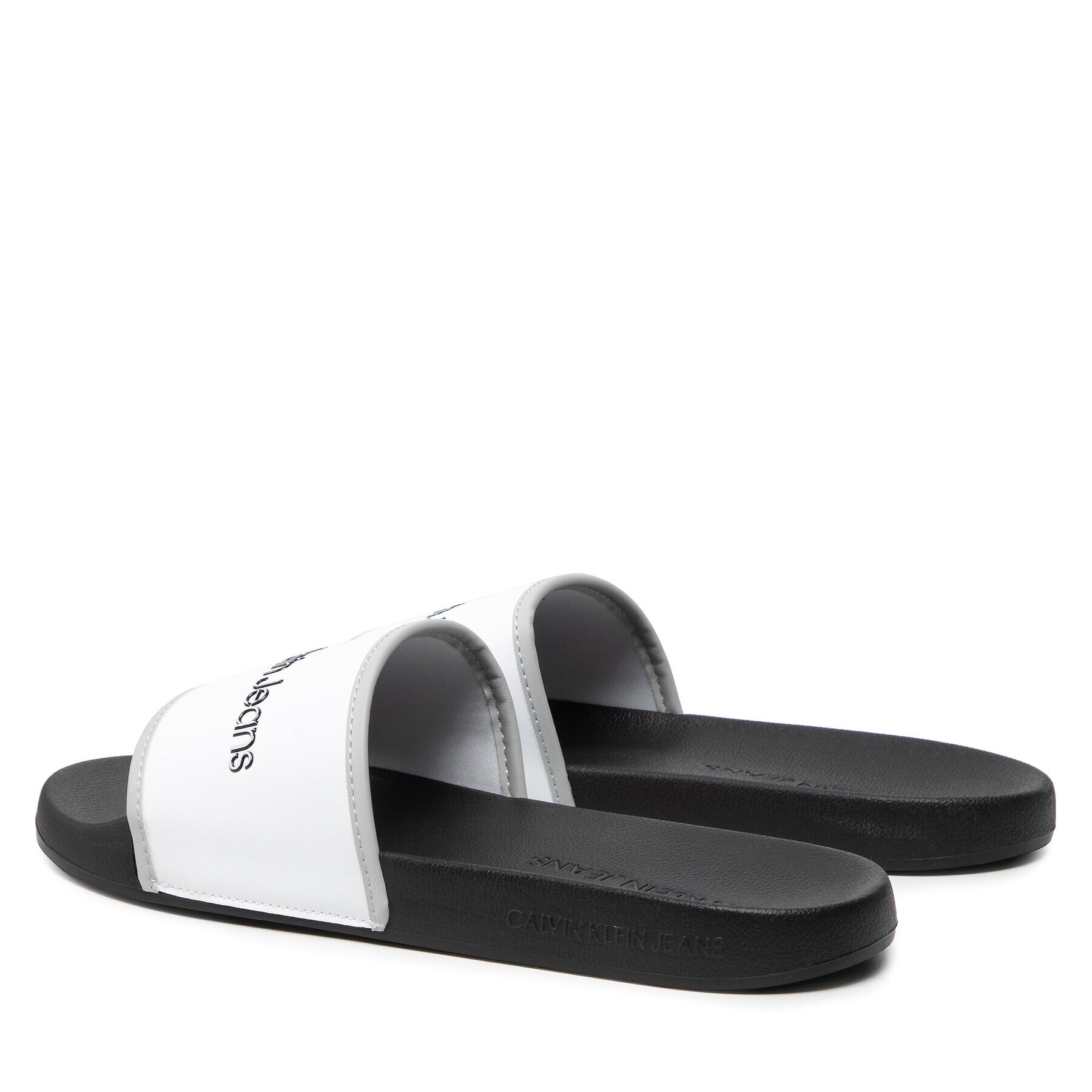 Calvin Klein Jeans Șlapi Slide Institutional YM0YM00360 Alb - Pled.ro