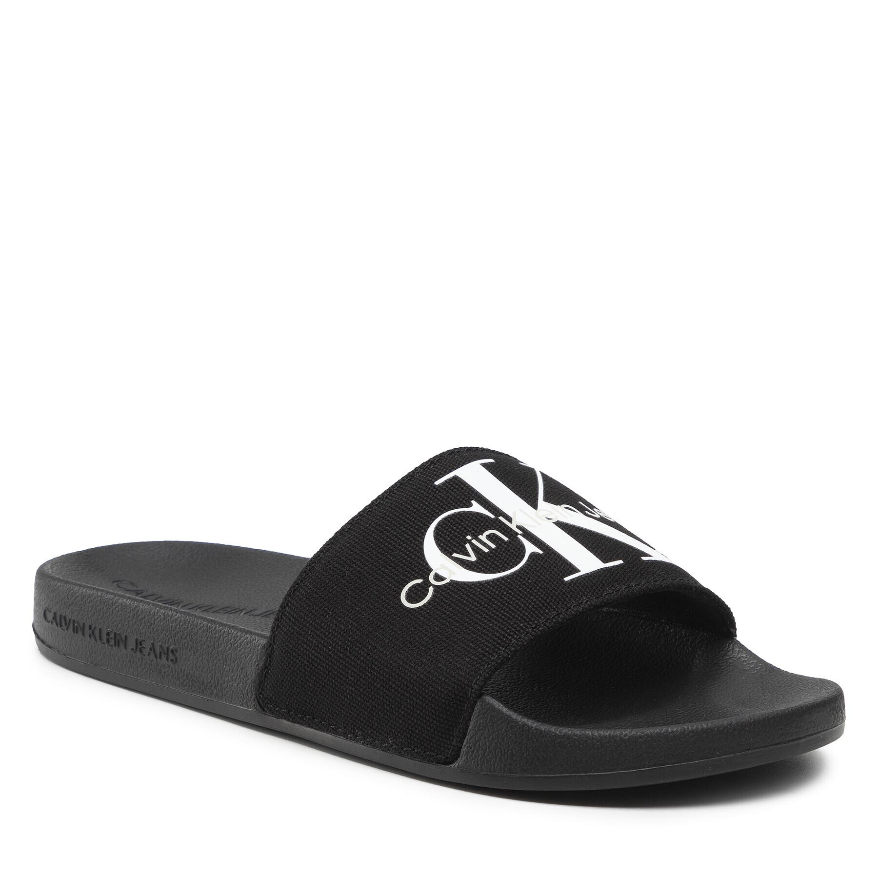 Calvin Klein Jeans Șlapi Slide Monogram Co YW0YW00103 Negru - Pled.ro