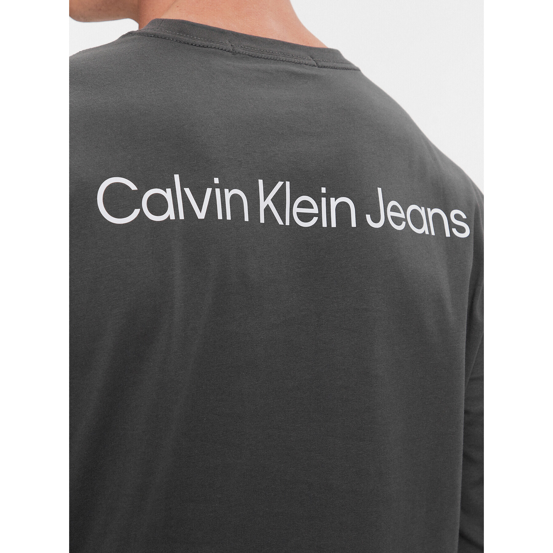 Calvin Klein Jeans Longsleeve Institutional J30J324654 Gri Regular Fit - Pled.ro