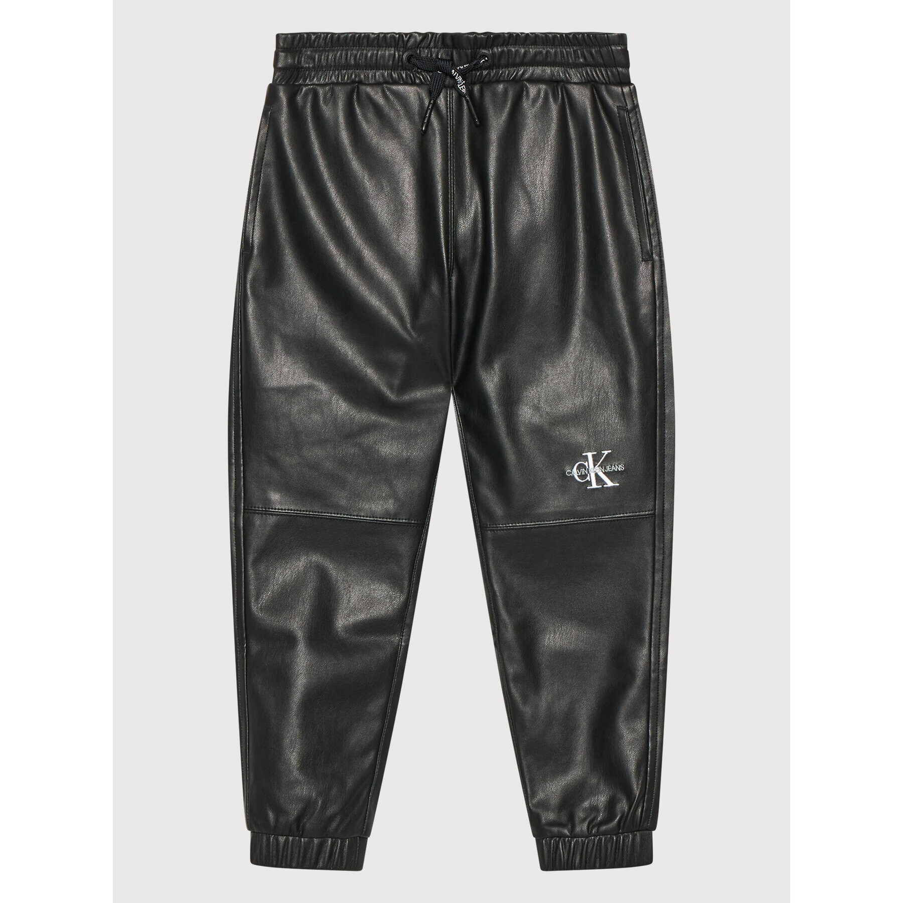 Calvin Klein Jeans Pantaloni din imitație de piele Provocative IG0IG01078 Negru Regular Fit - Pled.ro