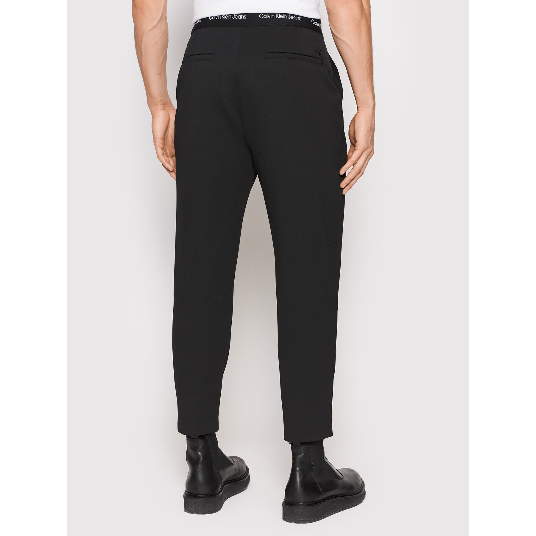 Calvin Klein Jeans Pantaloni din material Galfos J30J319654 Negru Regular Fit - Pled.ro