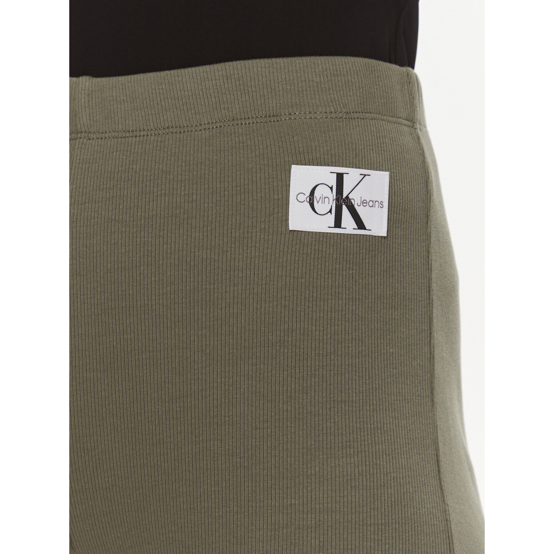 Calvin Klein Jeans Pantaloni din material J20J222598 Verde Straight Fit - Pled.ro