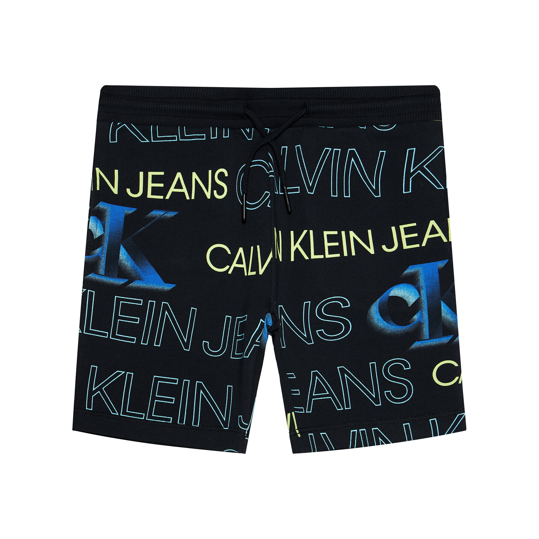 Calvin Klein Jeans Pantaloni scurți sport Pixelated Aop IB0IB00795 Negru Regular Fit - Pled.ro