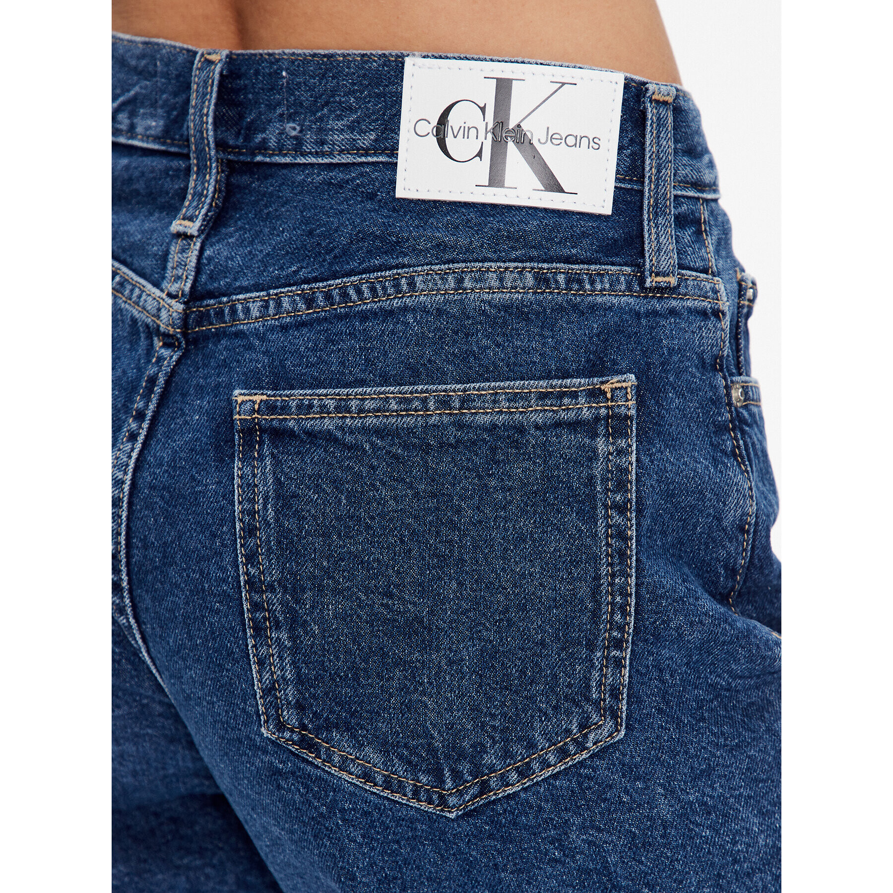 Calvin Klein Jeans Pantaloni scurți de blugi J20J220639 Albastru Regular Fit - Pled.ro