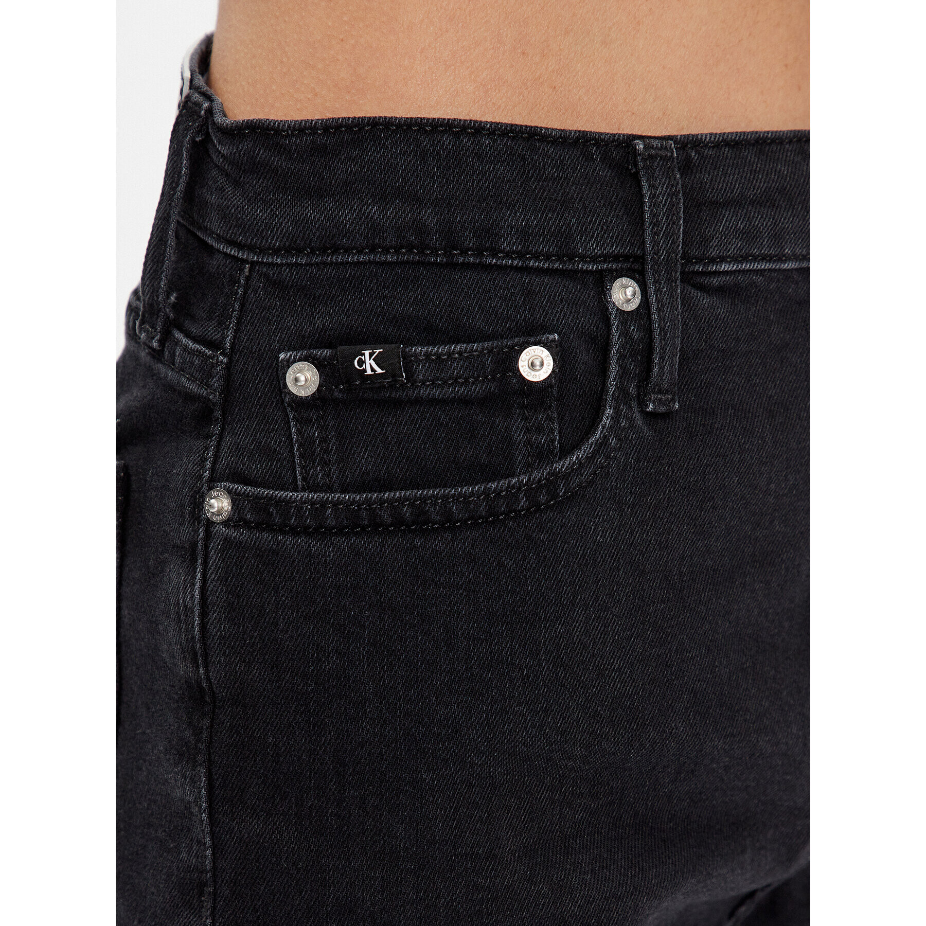 Calvin Klein Jeans Pantaloni scurți de blugi J20J220642 Negru Regular Fit - Pled.ro