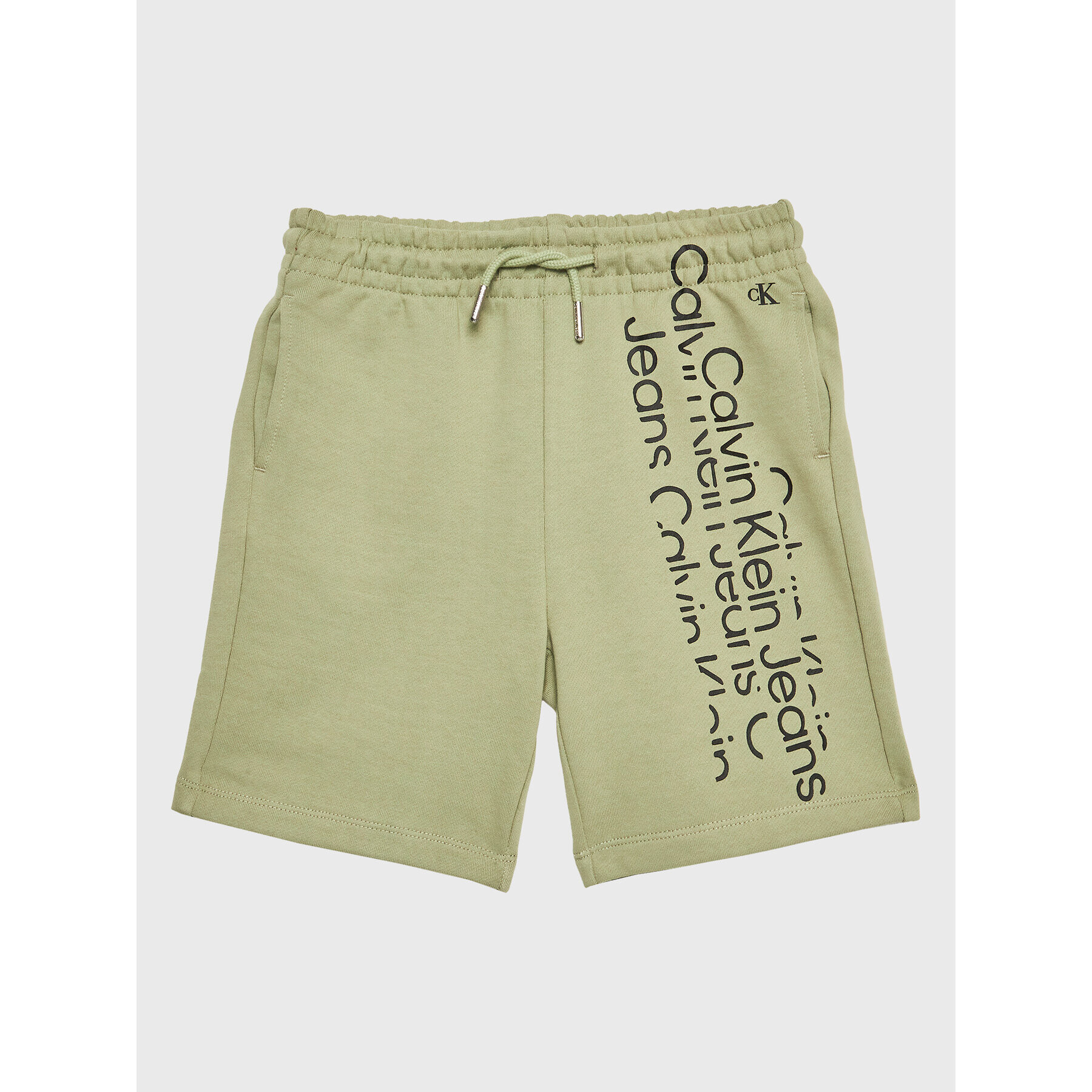 Calvin Klein Jeans Pantaloni scurți sport Repeat Inst. Logo IB0IB01500 Verde Regular Fit - Pled.ro