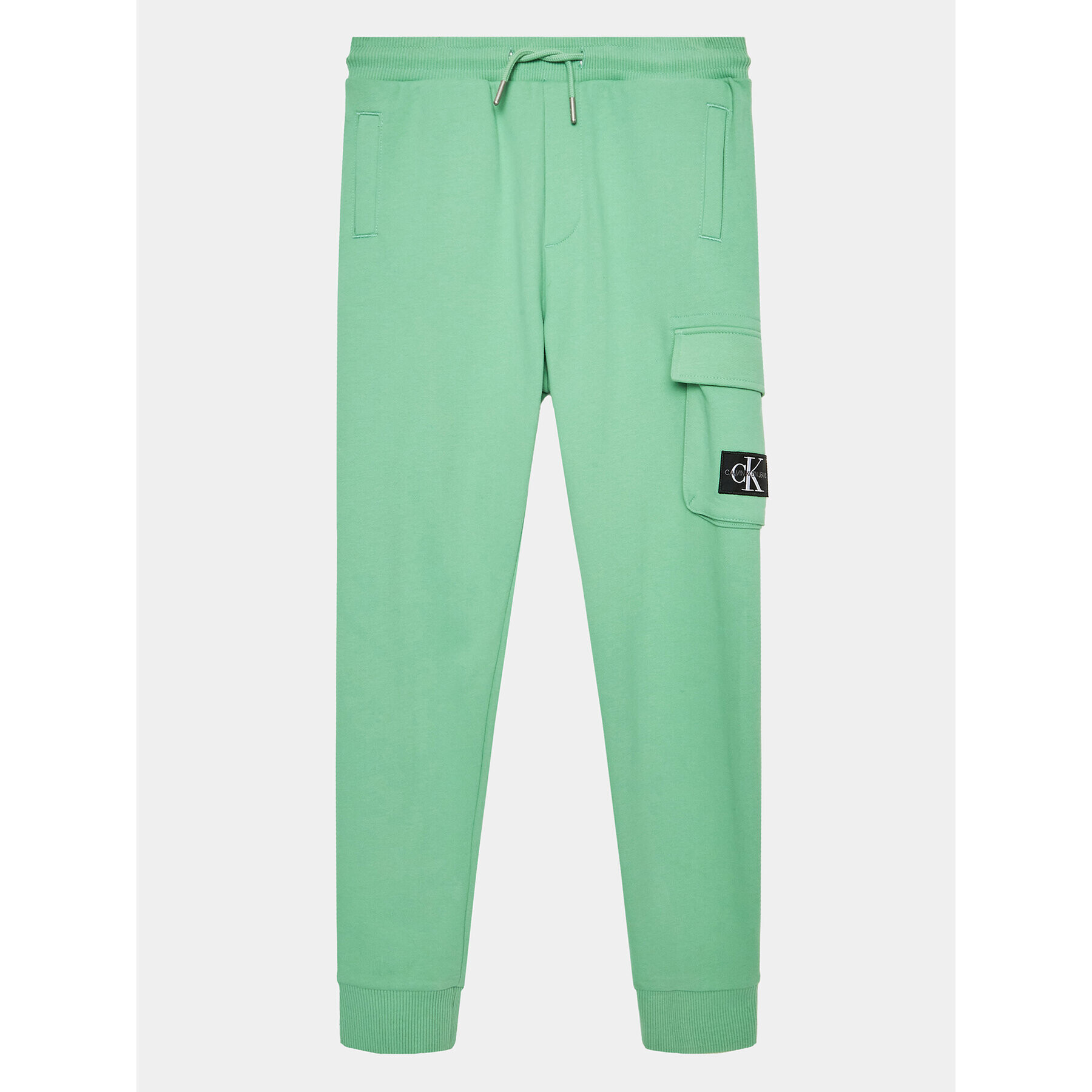 Calvin Klein Jeans Pantaloni trening Badge Cargo IB0IB01600 Verde Regular Fit - Pled.ro