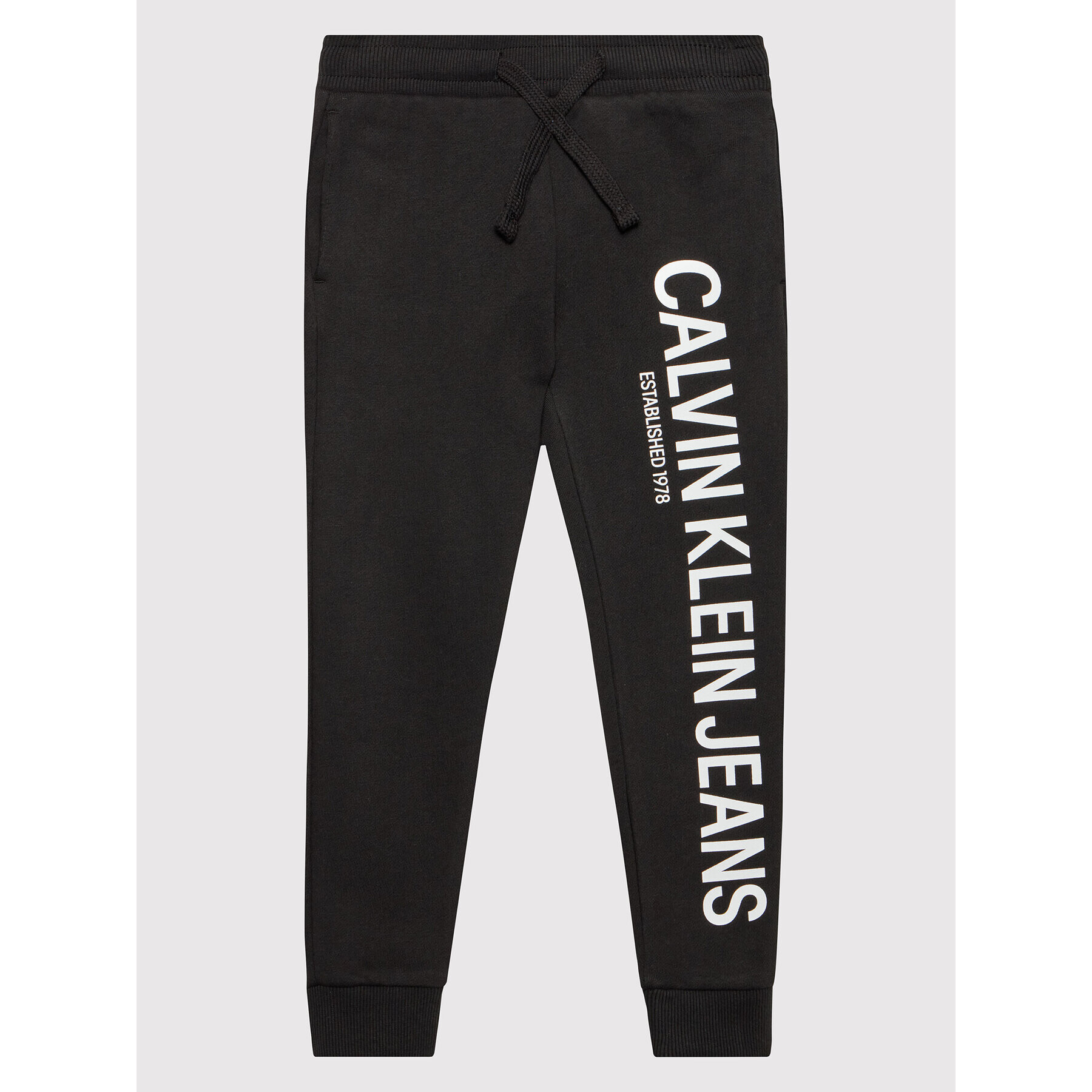 Calvin Klein Jeans Pantaloni trening Hero Logo IB0IB01150 Negru Regular Fit - Pled.ro