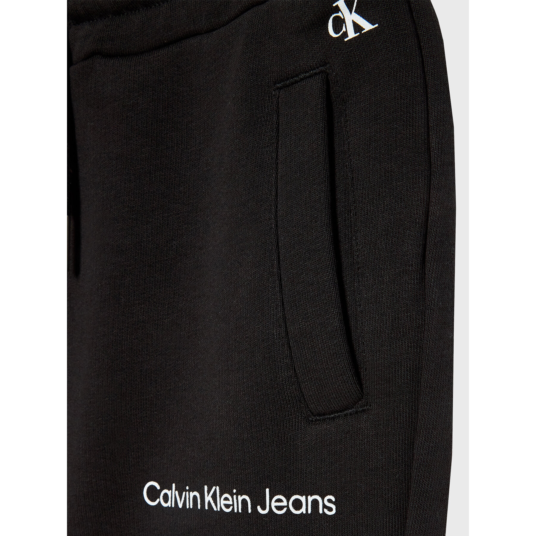 Calvin Klein Jeans Pantaloni trening Logo IG0IG01509 Negru Relaxed Fit - Pled.ro