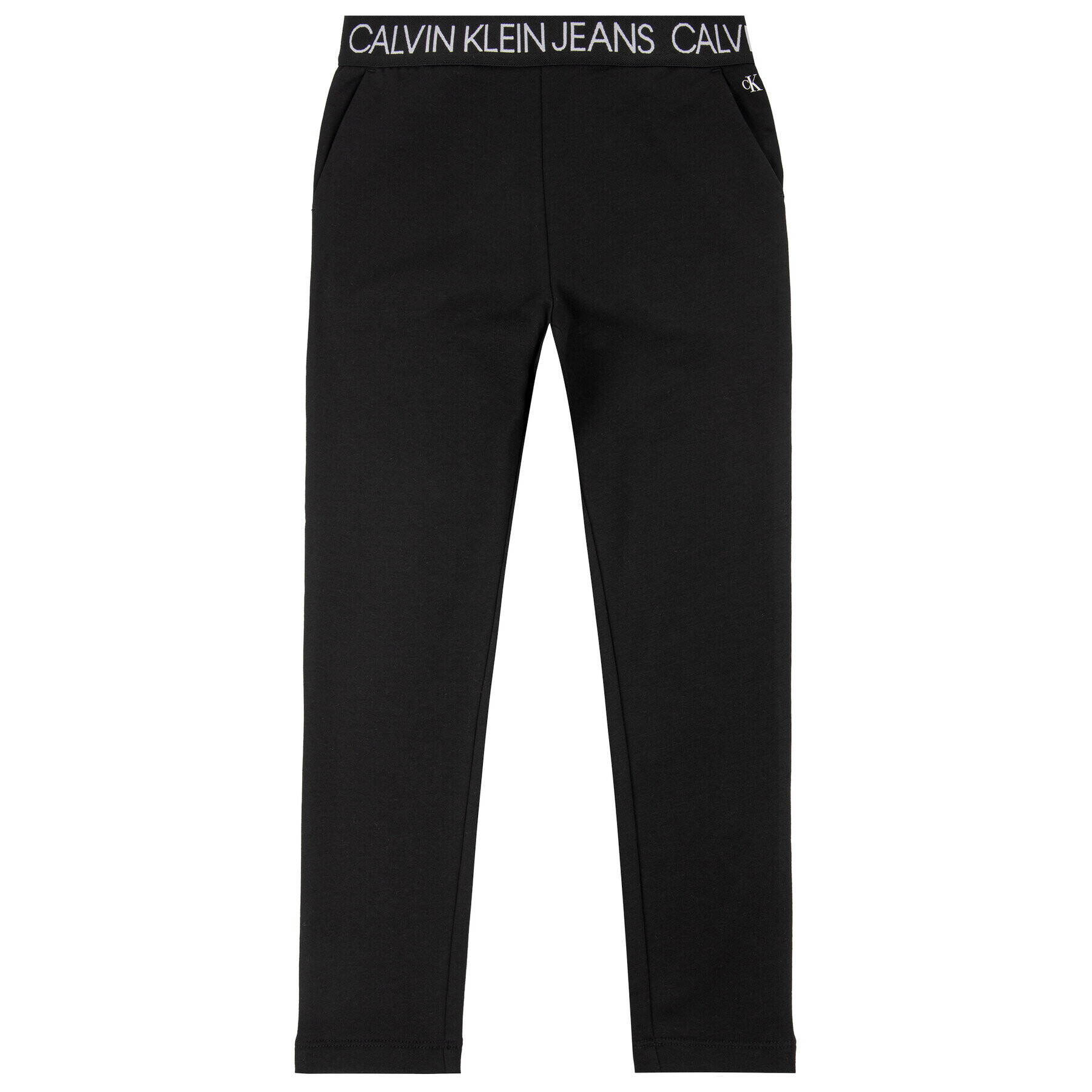 Calvin Klein Jeans Pantaloni trening Logo Waistband IG0IG00378 Negru Regular Fit - Pled.ro