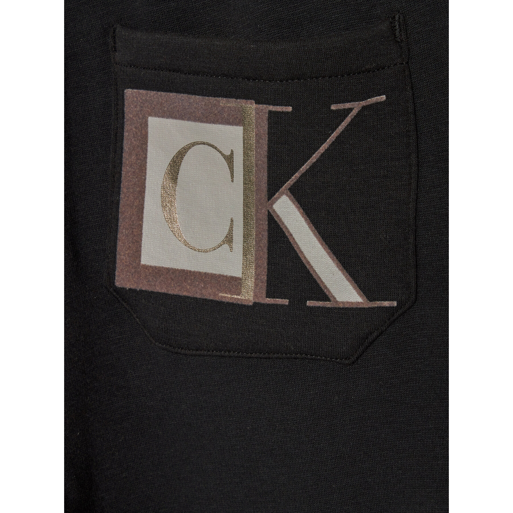 Calvin Klein Jeans Pantaloni trening Monogram Block Logo IB0IB01013 Negru Regular Fit - Pled.ro