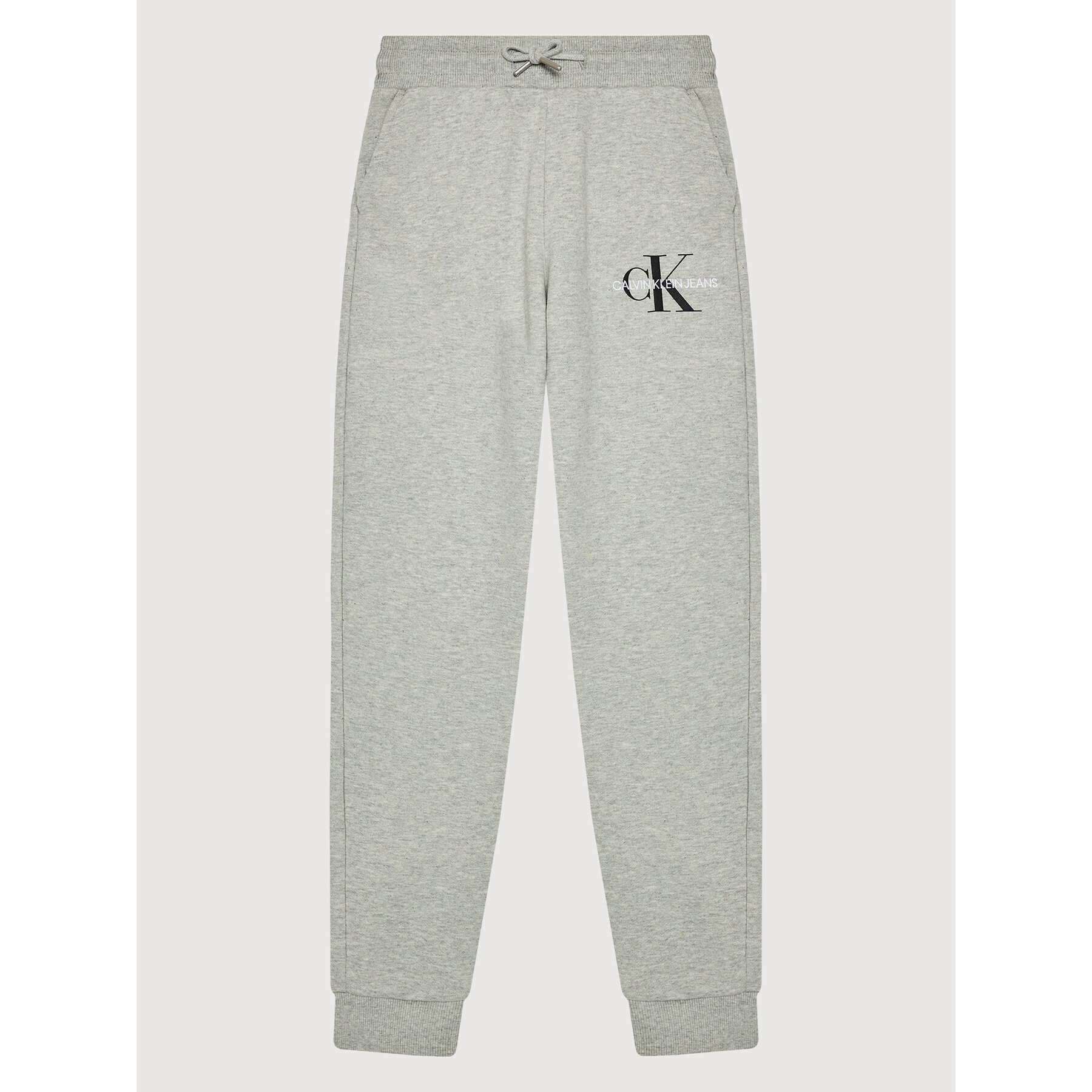 Calvin Klein Jeans Pantaloni trening Monogram Logo IB0IB00944 Gri Regular Fit - Pled.ro