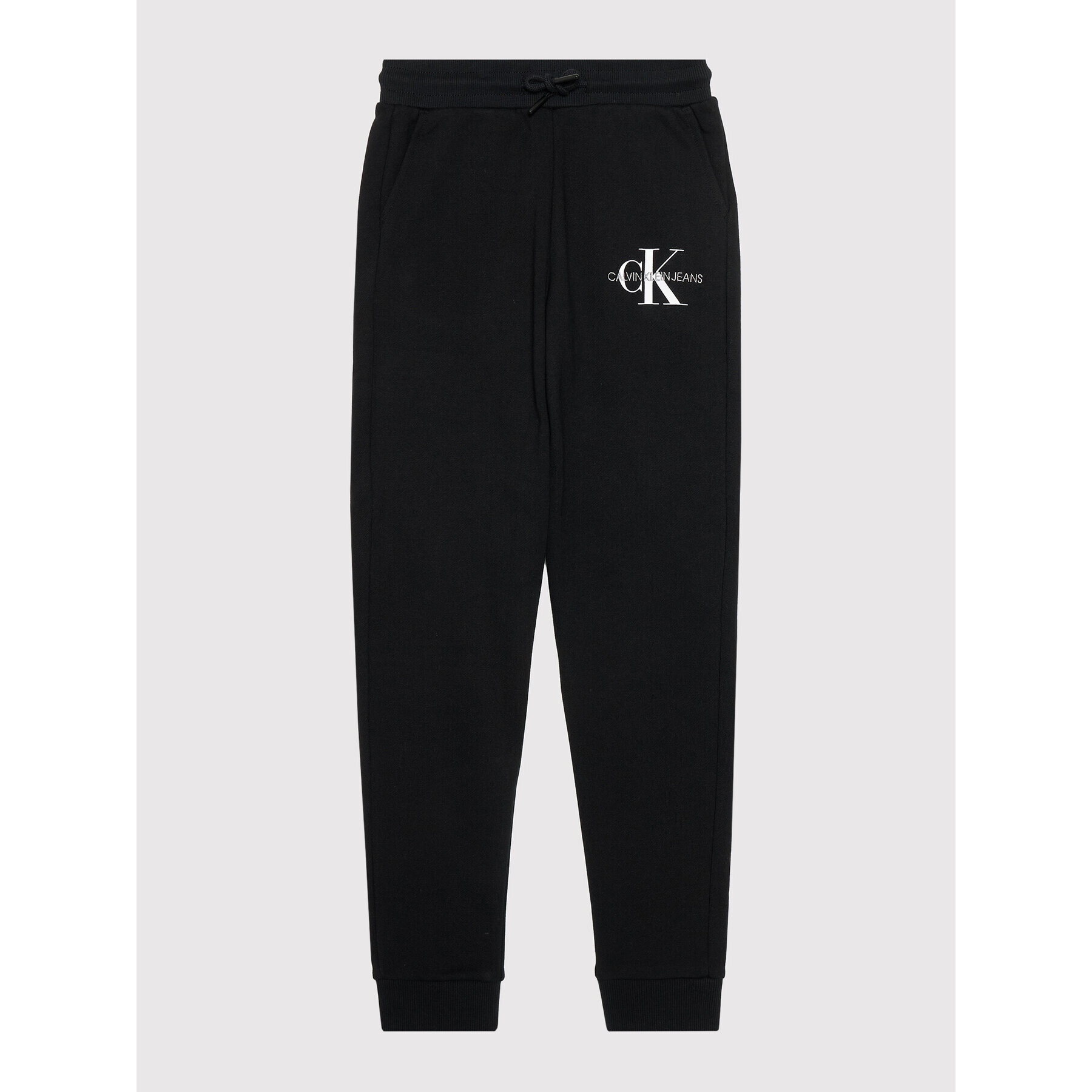 Calvin Klein Jeans Pantaloni trening Monogram Logo IB0IB00944 Negru Regular Fit - Pled.ro