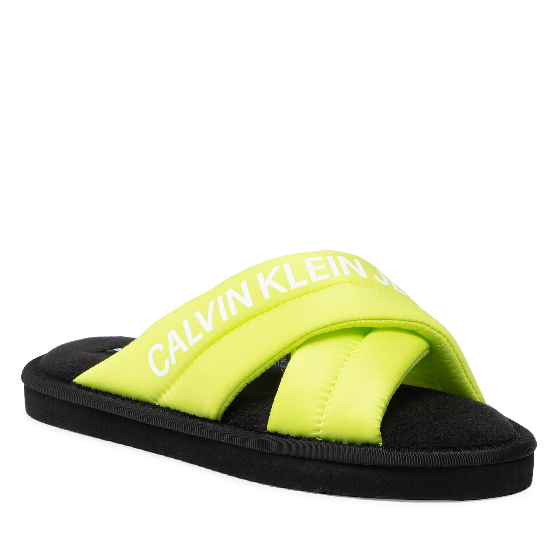 Calvin Klein Jeans Papuci de casă Home Criss Cross Slipper YW0YW00477 Verde - Pled.ro