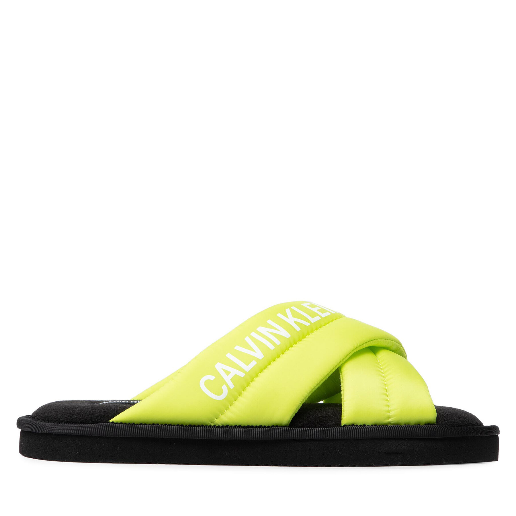 Calvin Klein Jeans Papuci de casă Home Criss Cross Slipper YW0YW00477 Verde - Pled.ro