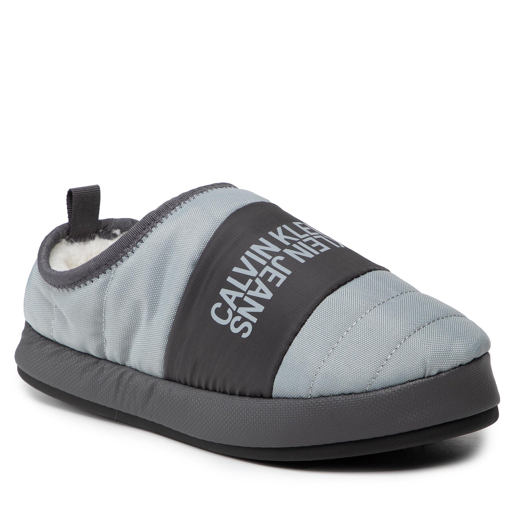 Calvin Klein Jeans Papuci de casă Home Shoe Slipper W Warm Linning YM0YM00242 Gri - Pled.ro