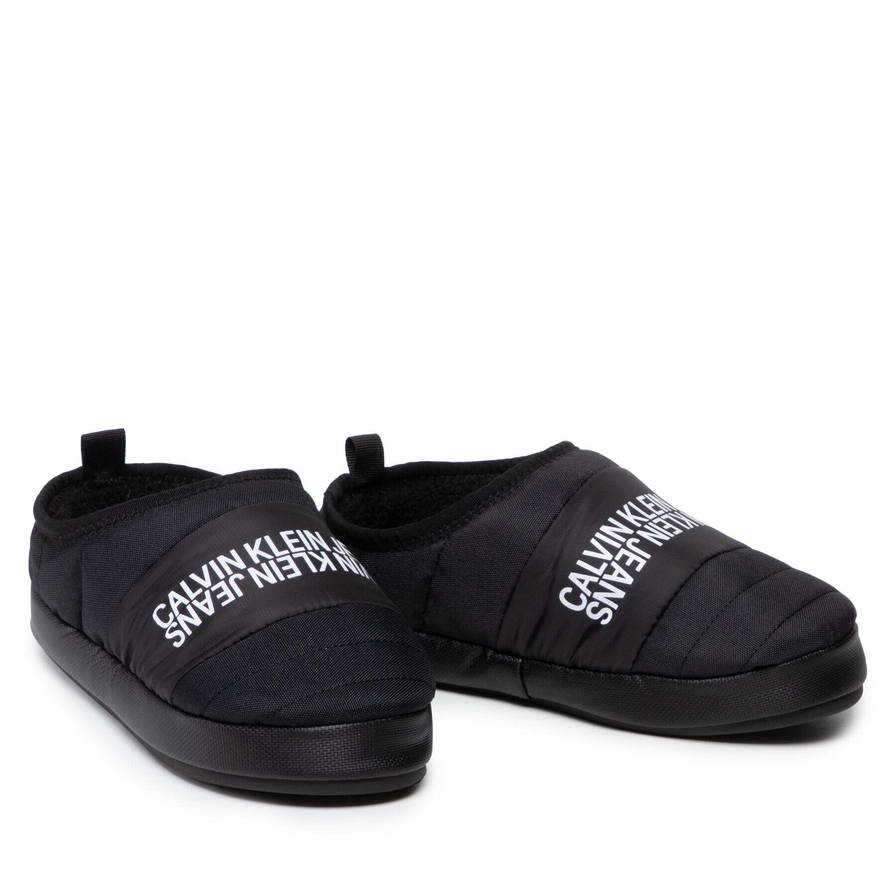 Calvin Klein Jeans Papuci de casă Home Shoe Slipper W Warm Linning YM0YM00242 Negru - Pled.ro