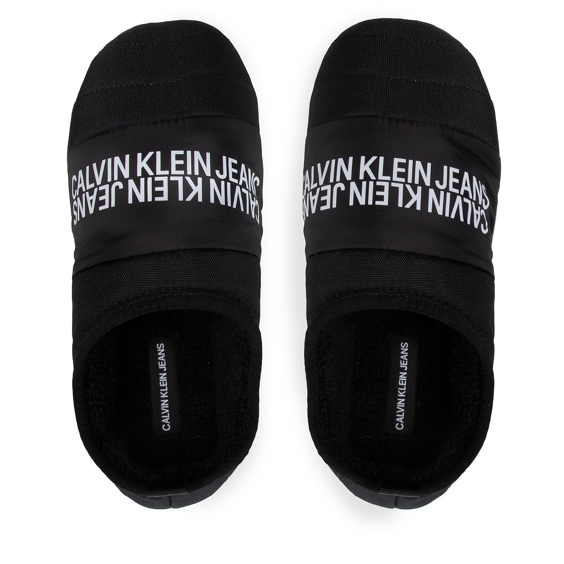 Calvin Klein Jeans Papuci de casă Home Shoe Slipper W Warm Linning YM0YM00242 Negru - Pled.ro