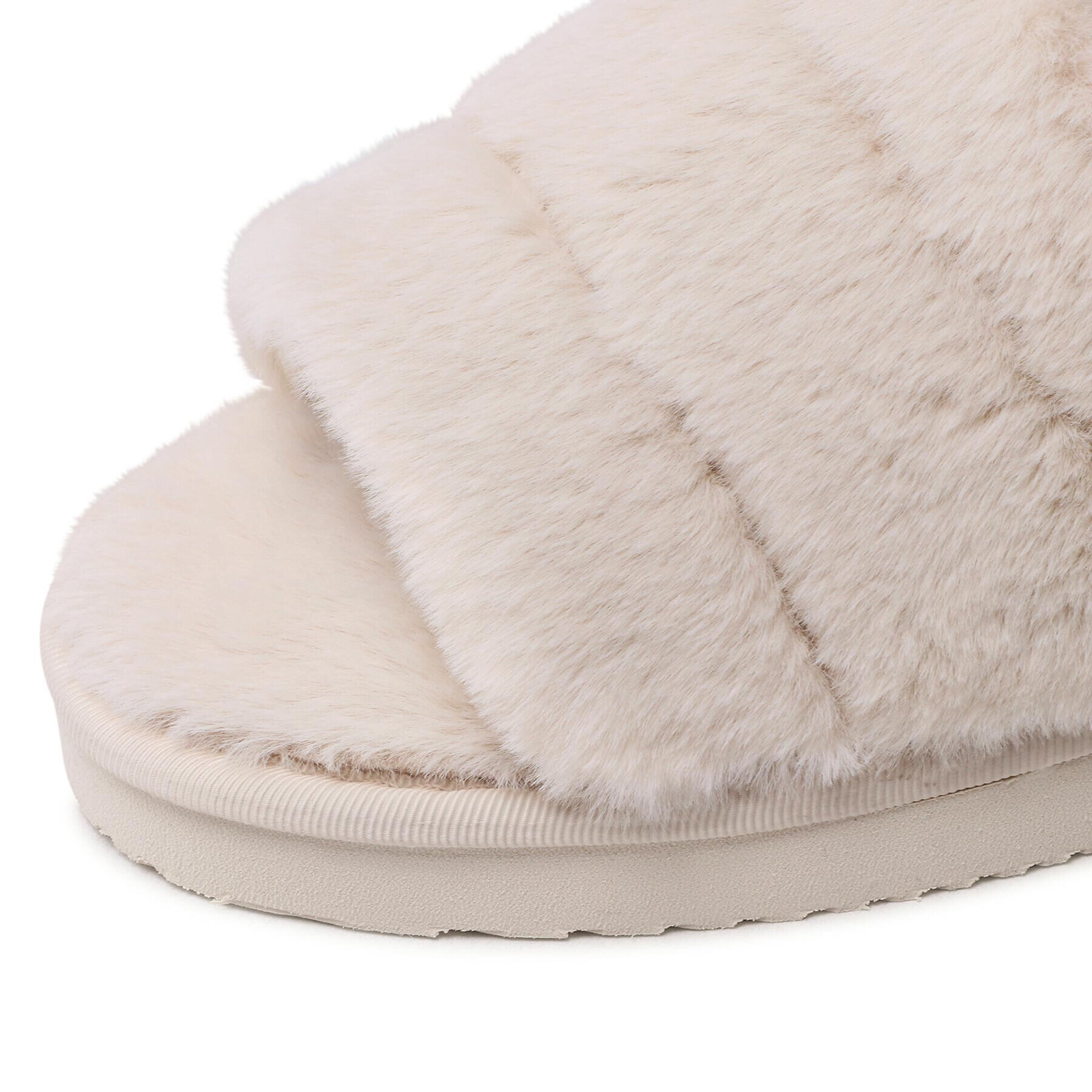 Calvin Klein Jeans Papuci de casă Home Slipper Fakefur Elastic YW0YW00751 Bej - Pled.ro