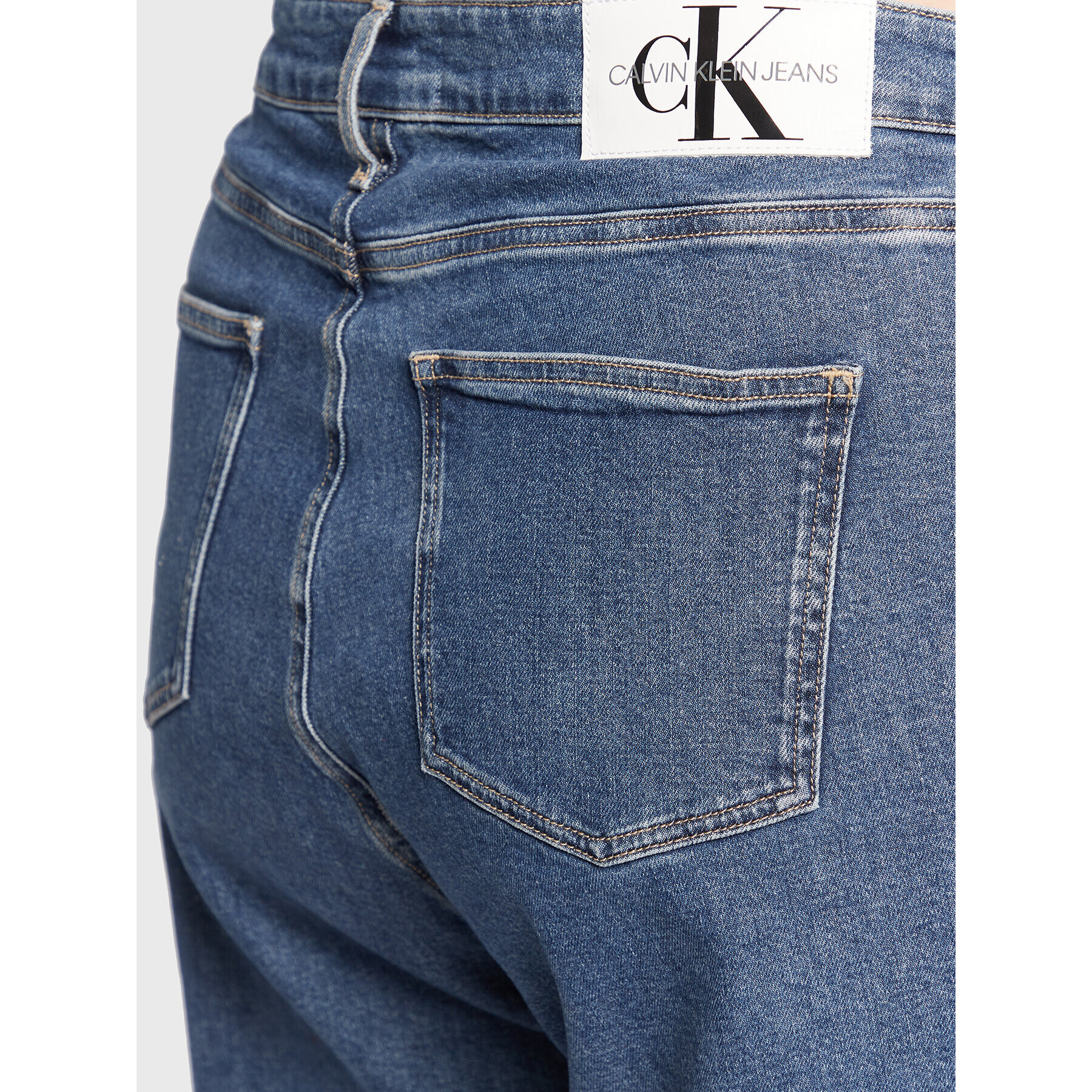 Calvin Klein Jeans Plus Blugi J20J217529 Albastru Mom Fit - Pled.ro