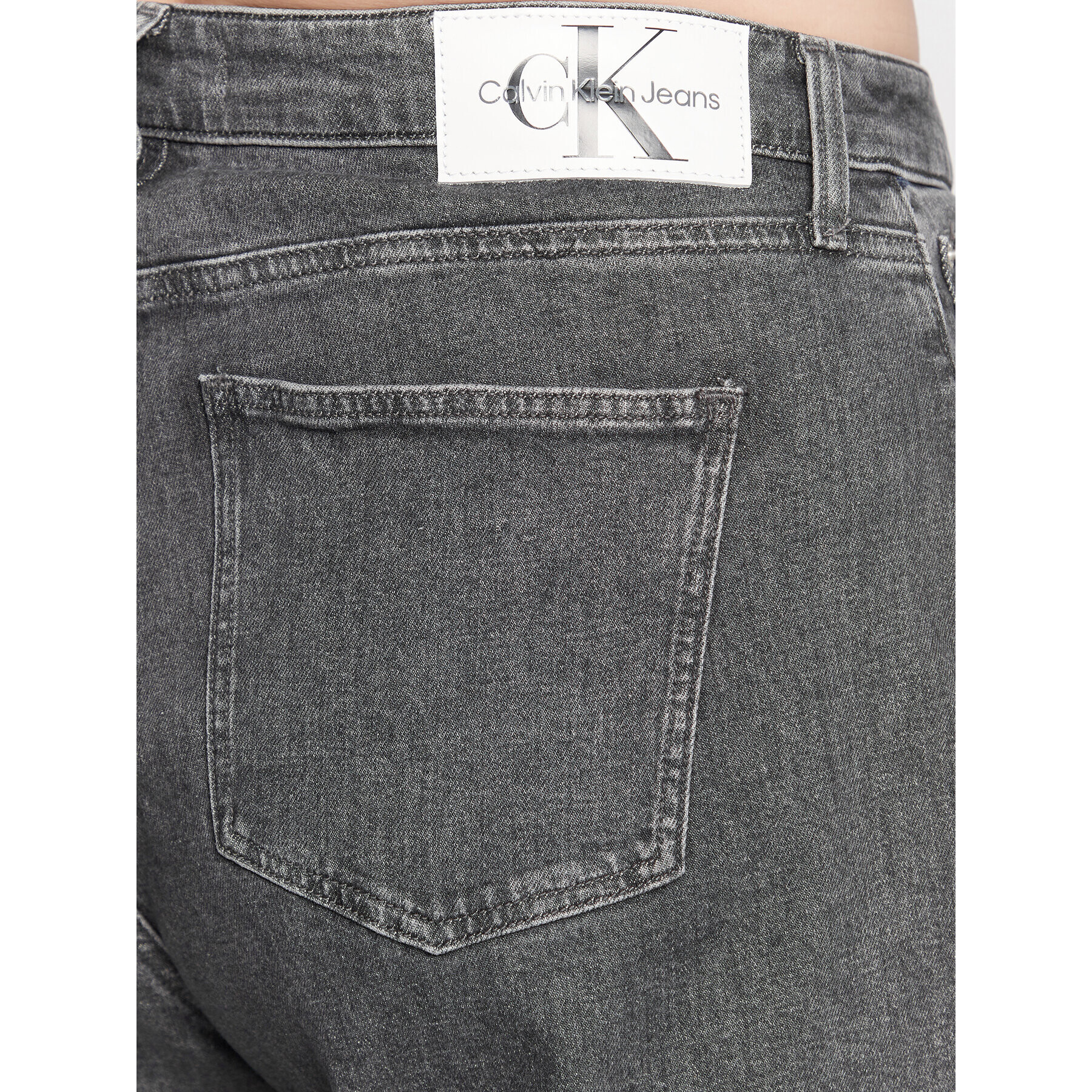 Calvin Klein Jeans Plus Blugi J20J219589 Gri Mom Fit - Pled.ro