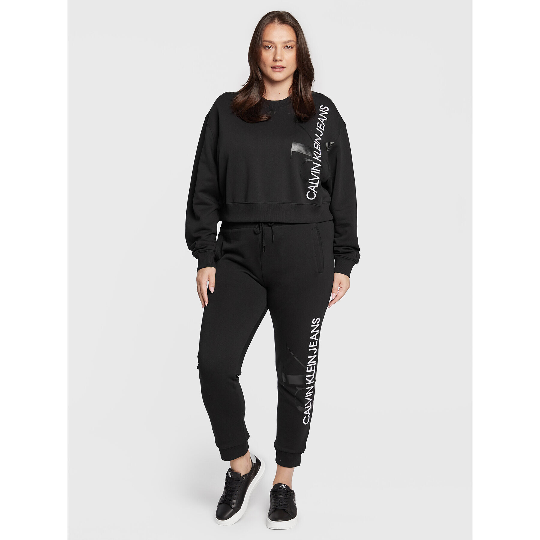 Calvin Klein Jeans Plus Bluză J20J218411 Negru Relaxed Fit - Pled.ro