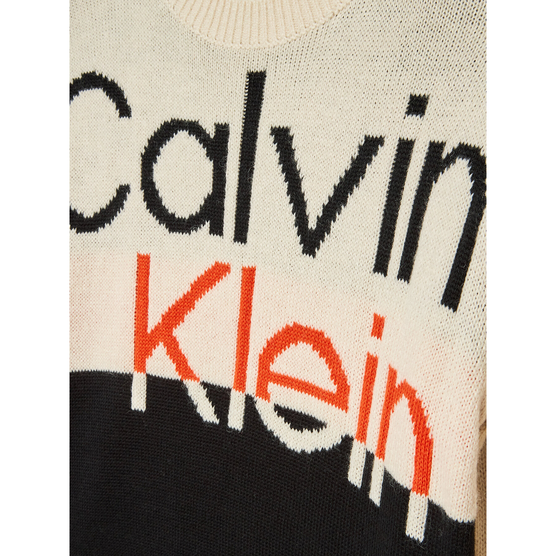 Calvin Klein Jeans Pulover IB0IB01364 Bej Regular Fit - Pled.ro