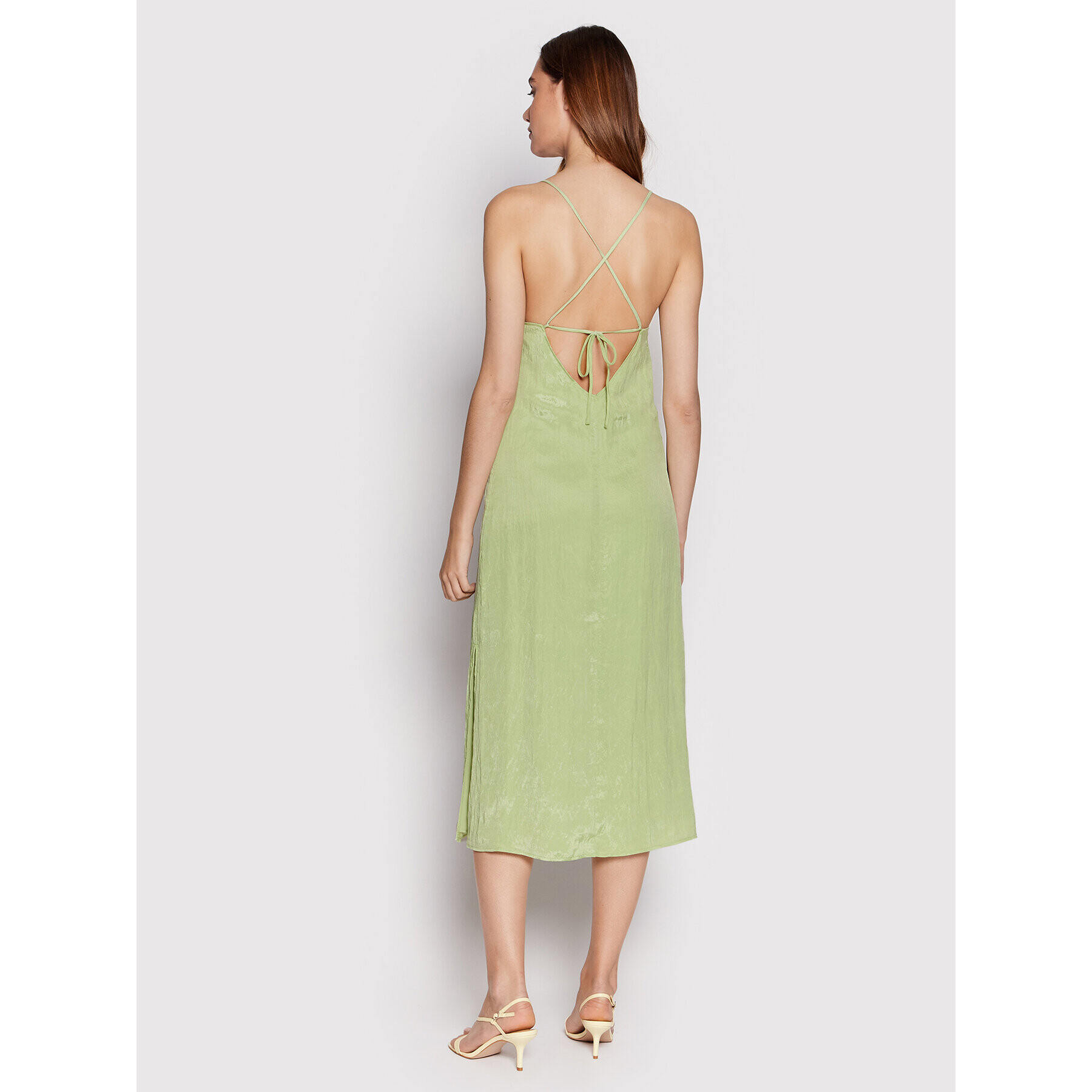 Calvin Klein Jeans Rochie de vară J20J218341 Verde Regular Fit - Pled.ro