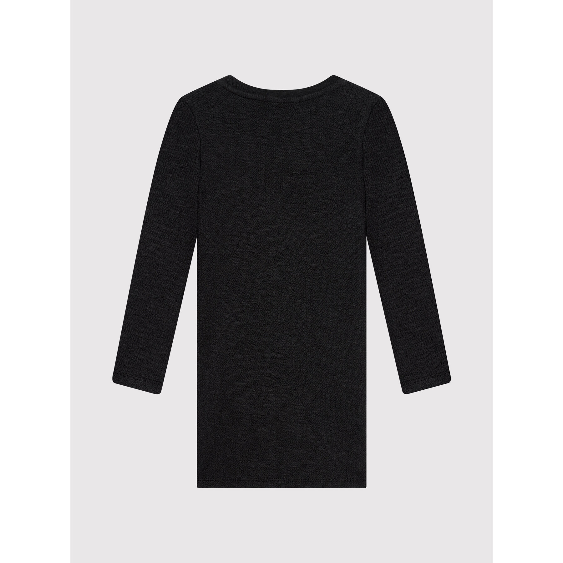 Calvin Klein Jeans Rochie de zi Fantasy Rib Ls Knit IG0IG01056 Negru Regular Fit - Pled.ro