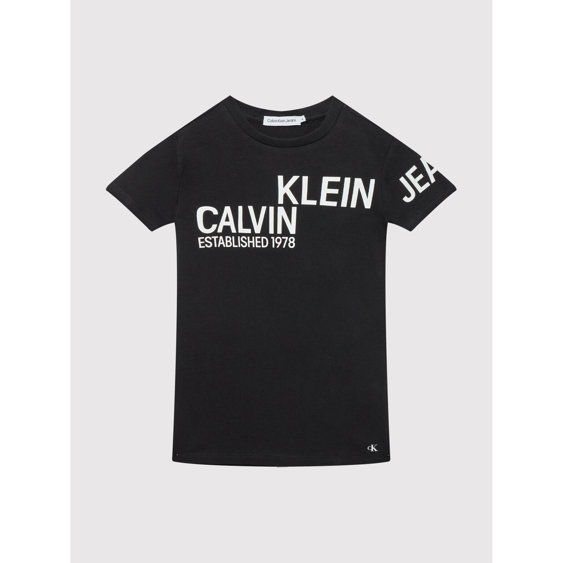 Calvin Klein Jeans Rochie de zi Hero Logo IG0IG01304 Negru Regular Fit - Pled.ro