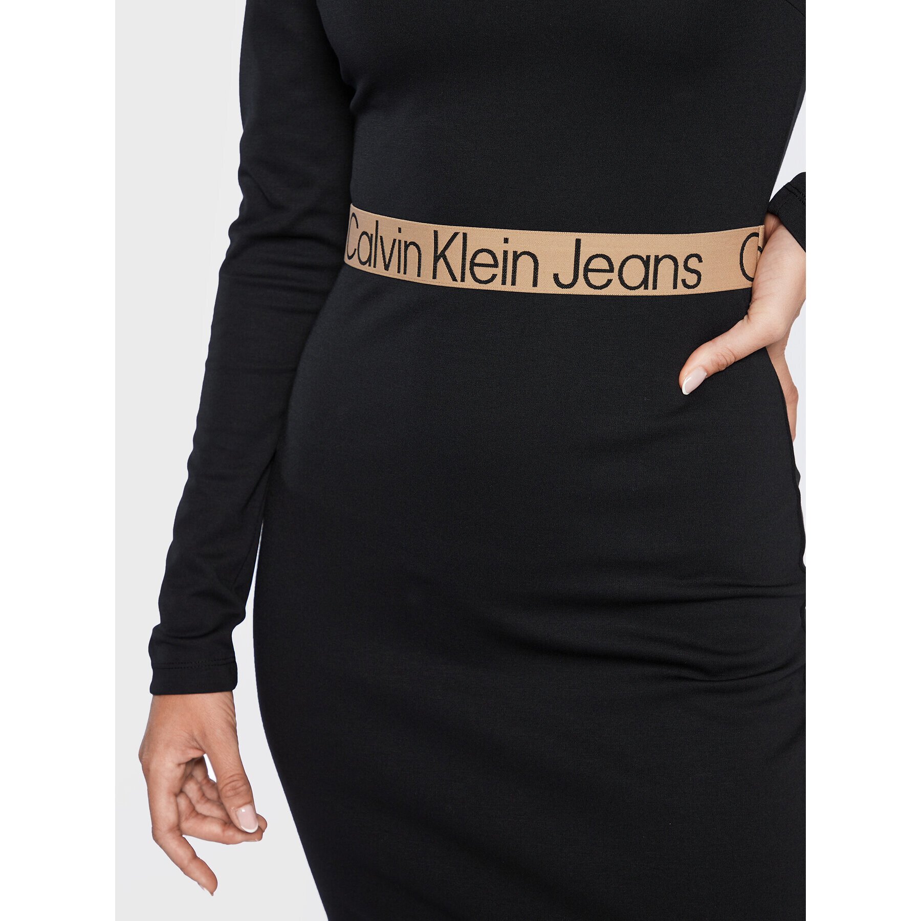 Calvin Klein Jeans Rochie de zi J20J220015 Negru Regular Fit - Pled.ro