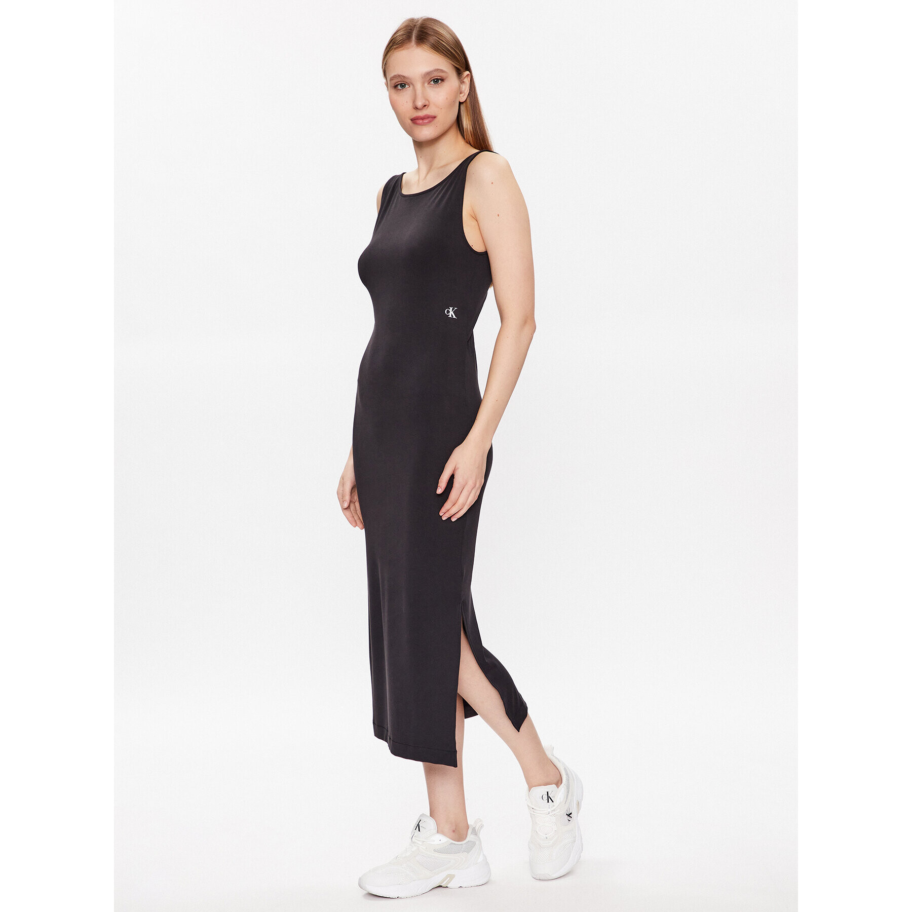 Calvin Klein Jeans Rochie de zi J20J221409 Negru Regular Fit - Pled.ro