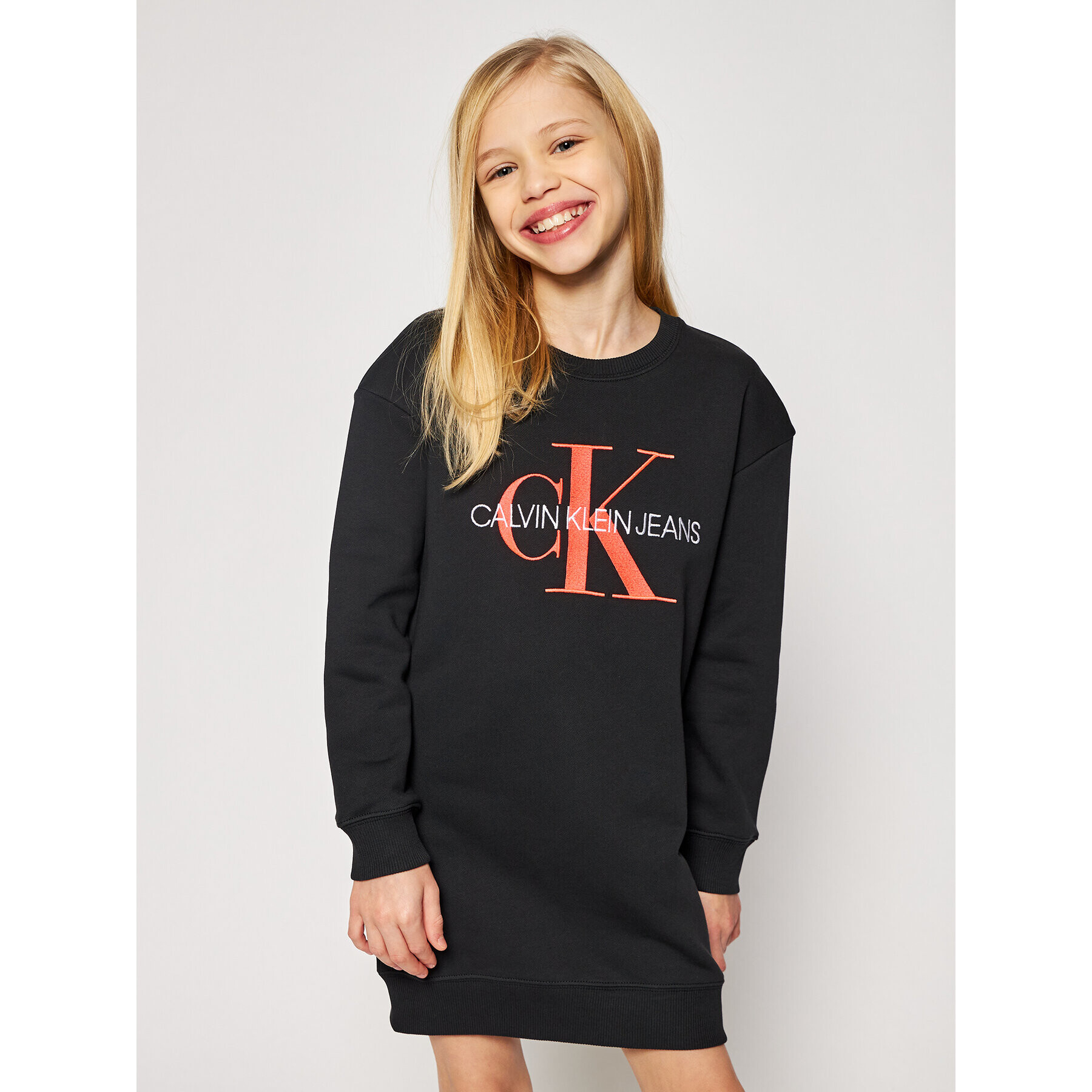 Calvin Klein Jeans Rochie de zi Neon Monogram IG0IG00600 Negru Regular Fit - Pled.ro