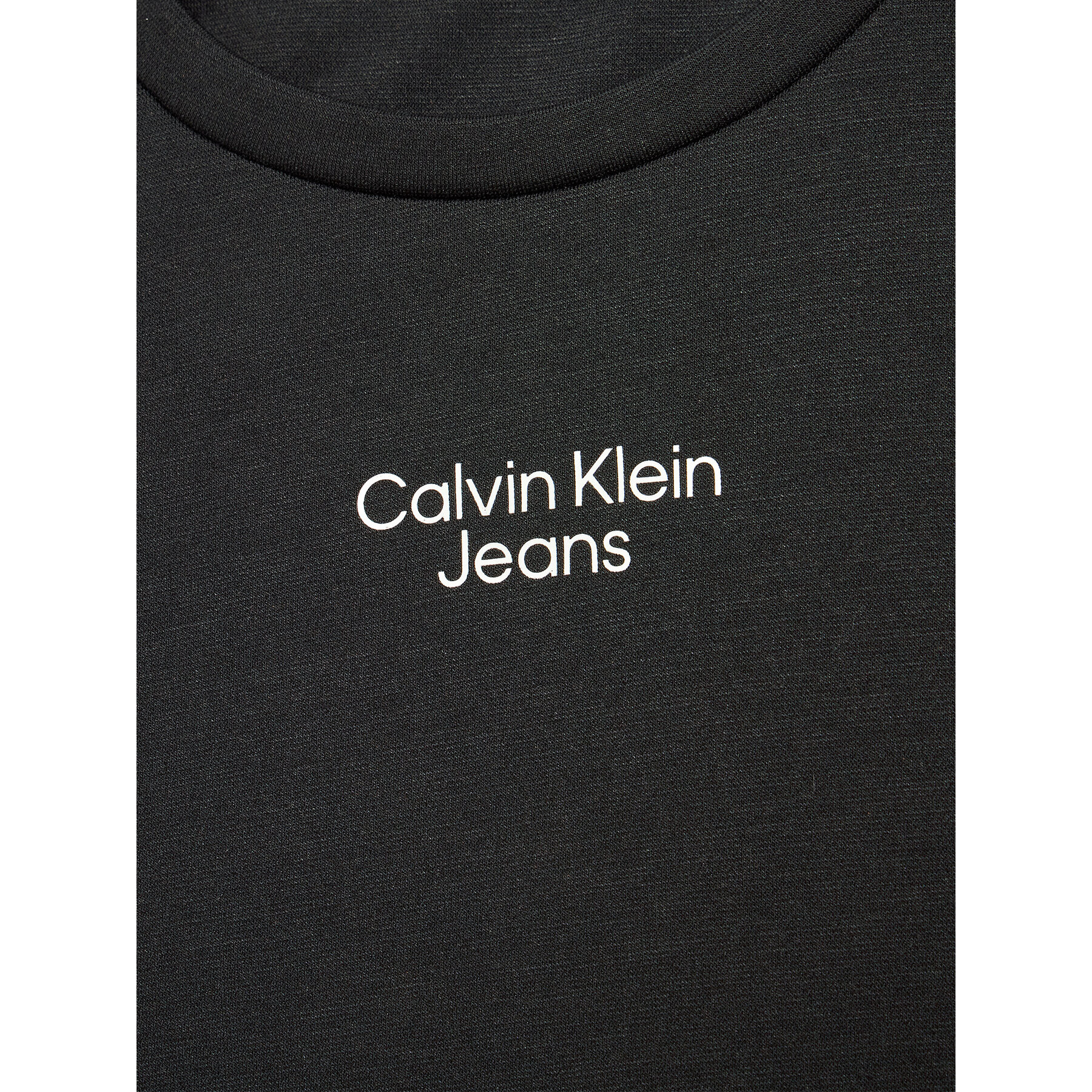 Calvin Klein Jeans Rochie de zi Stacked Logo Punto IG0IG01414 Negru Slim Fit - Pled.ro